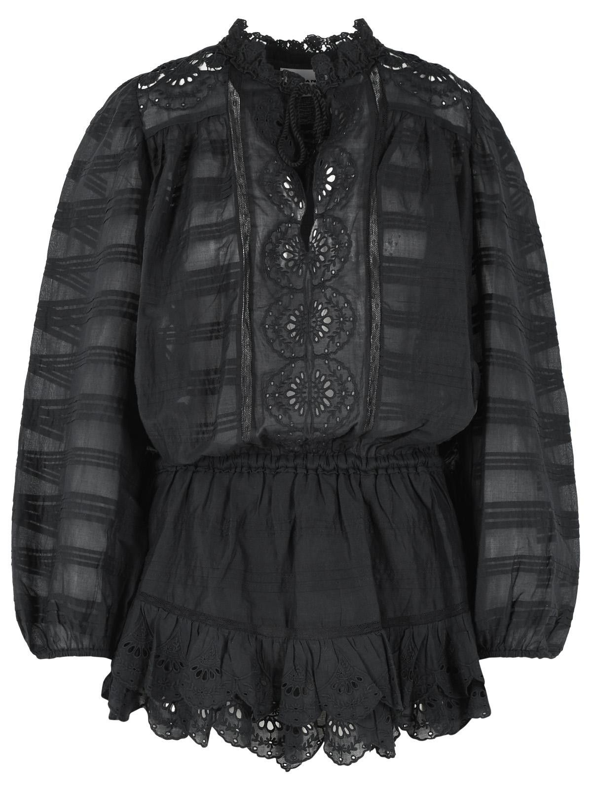 ISABEL MARANT ETOILE 'Preya' Black Cotton Dress