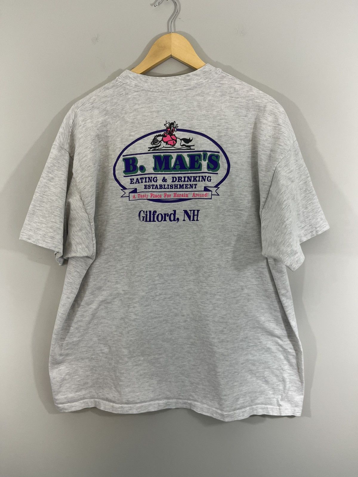 Vintage Single Stitch Vintage New Hampshire Bar Tee Size US XL / EU 56 / 4 - 4 Thumbnail