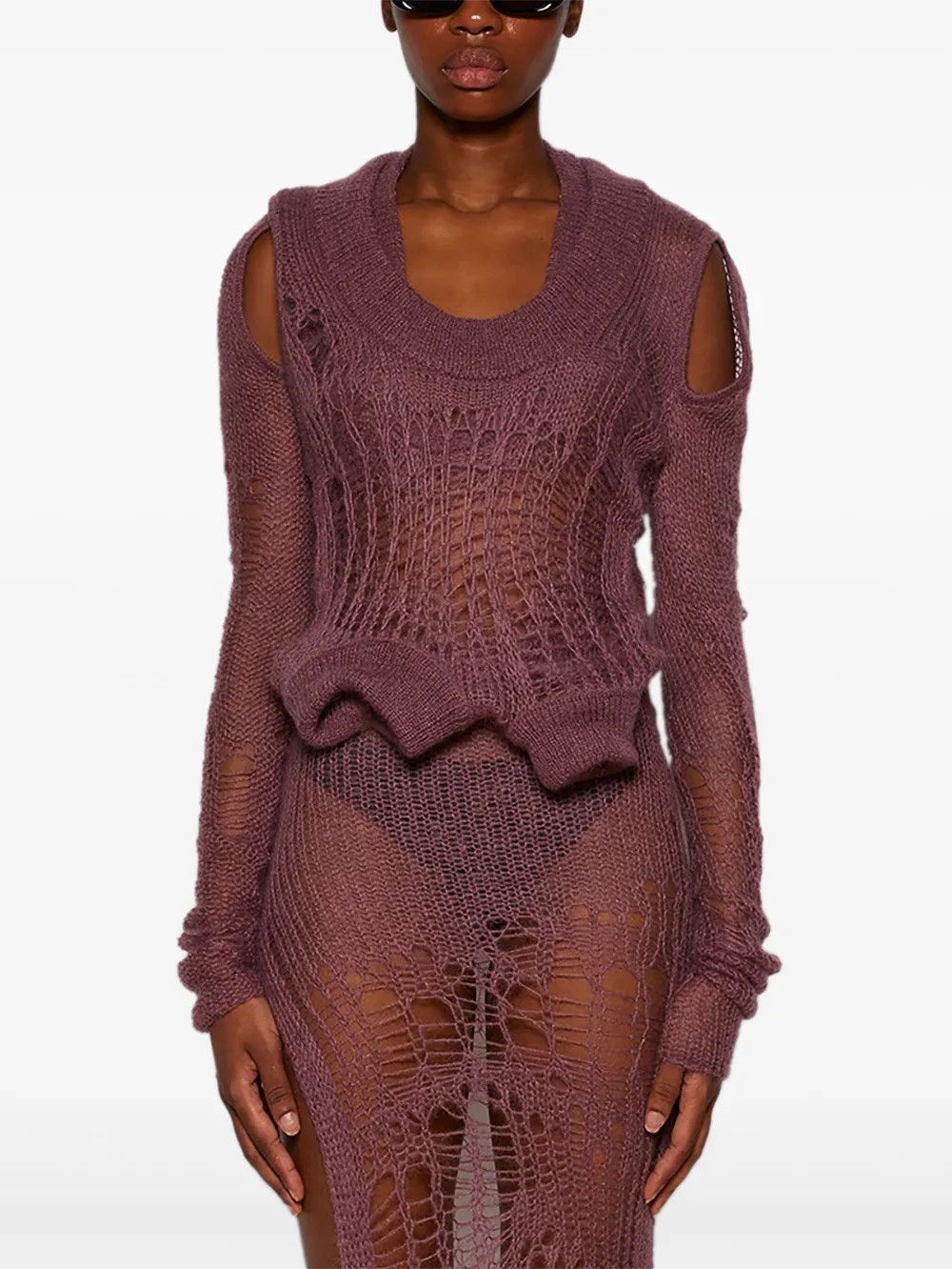 Rick Owens o1mle0426 Spider Banana Sweater in Pink Size S / US 4 / IT 40 - 3 Thumbnail