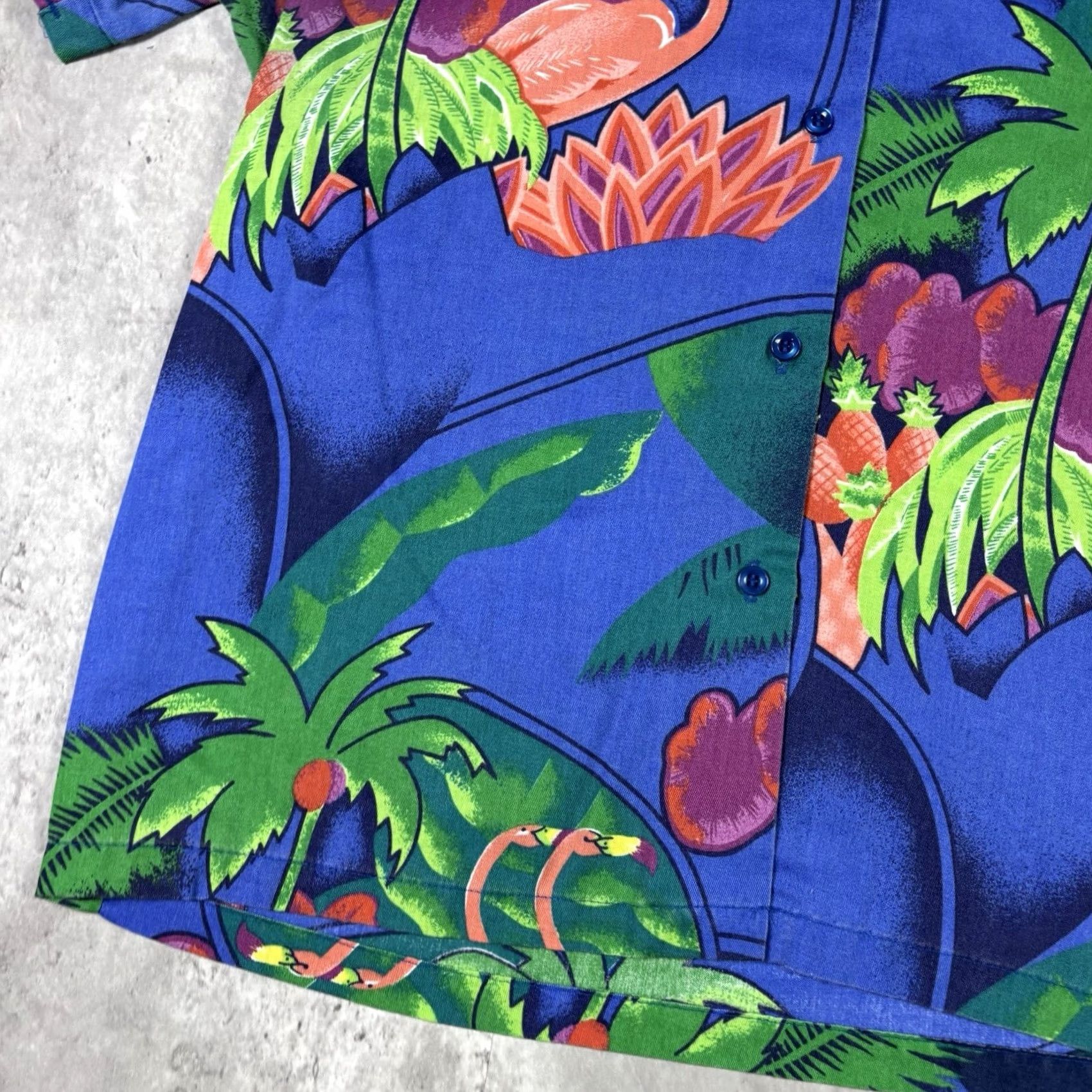 Vintage VINTAGE Cheryl Tiegs Shirt 14 Average Tropical Florida Flamingo Graphic Aop Size XL / US 12-14 / IT 48-50 - 3 Thumbnail