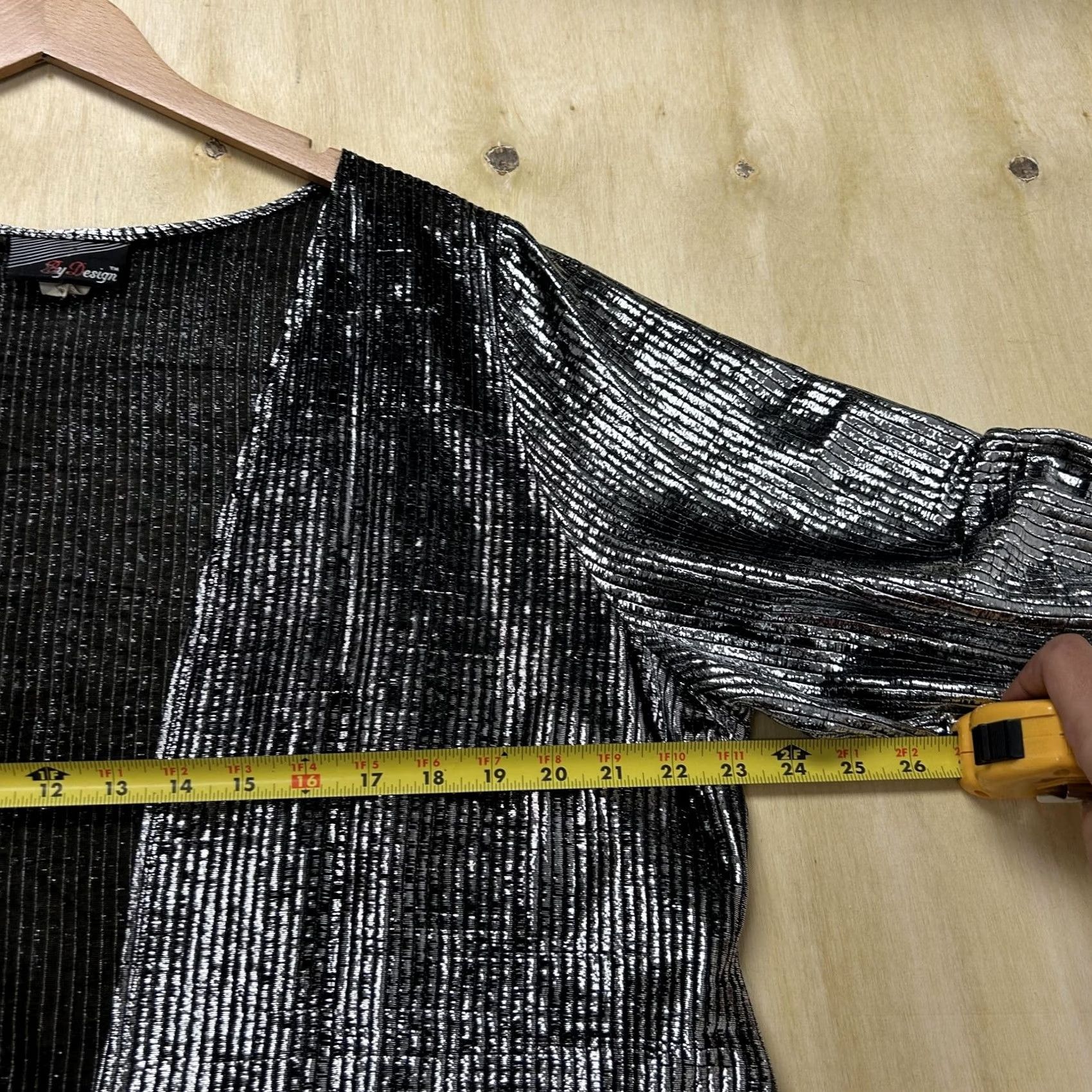 Vintage VINTAGE By Design Jacket Womens XL Kimono Open Front Metallic Striped Party Size XL / US 12-14 / IT 48-50 - 6 Thumbnail
