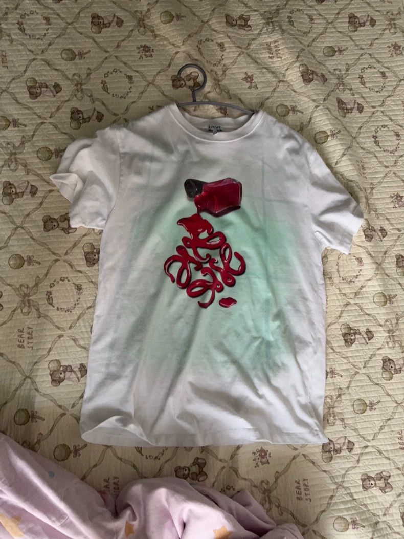 Loewe LOEWE Nail polish patterned short sleeves Size S / US 4 / IT 40 - 1 Thumbnail