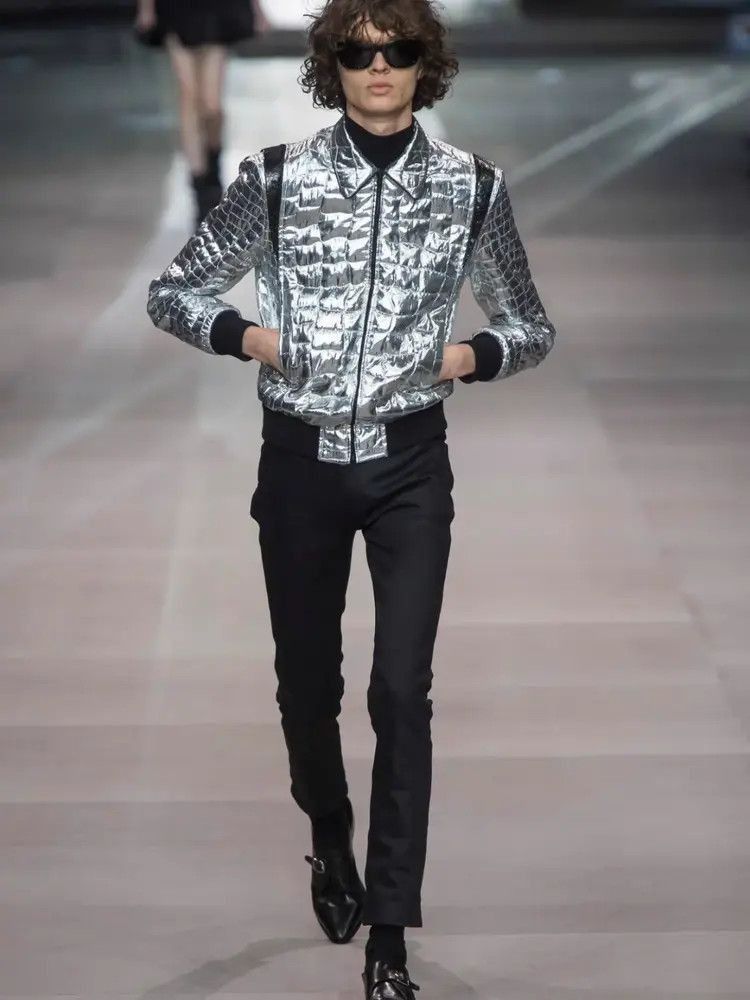 Celine Sz 46 Celine 19SS Runway Silver Teddy Jacket-2507 Size US S / EU 44-46 / 1 - 6 Thumbnail