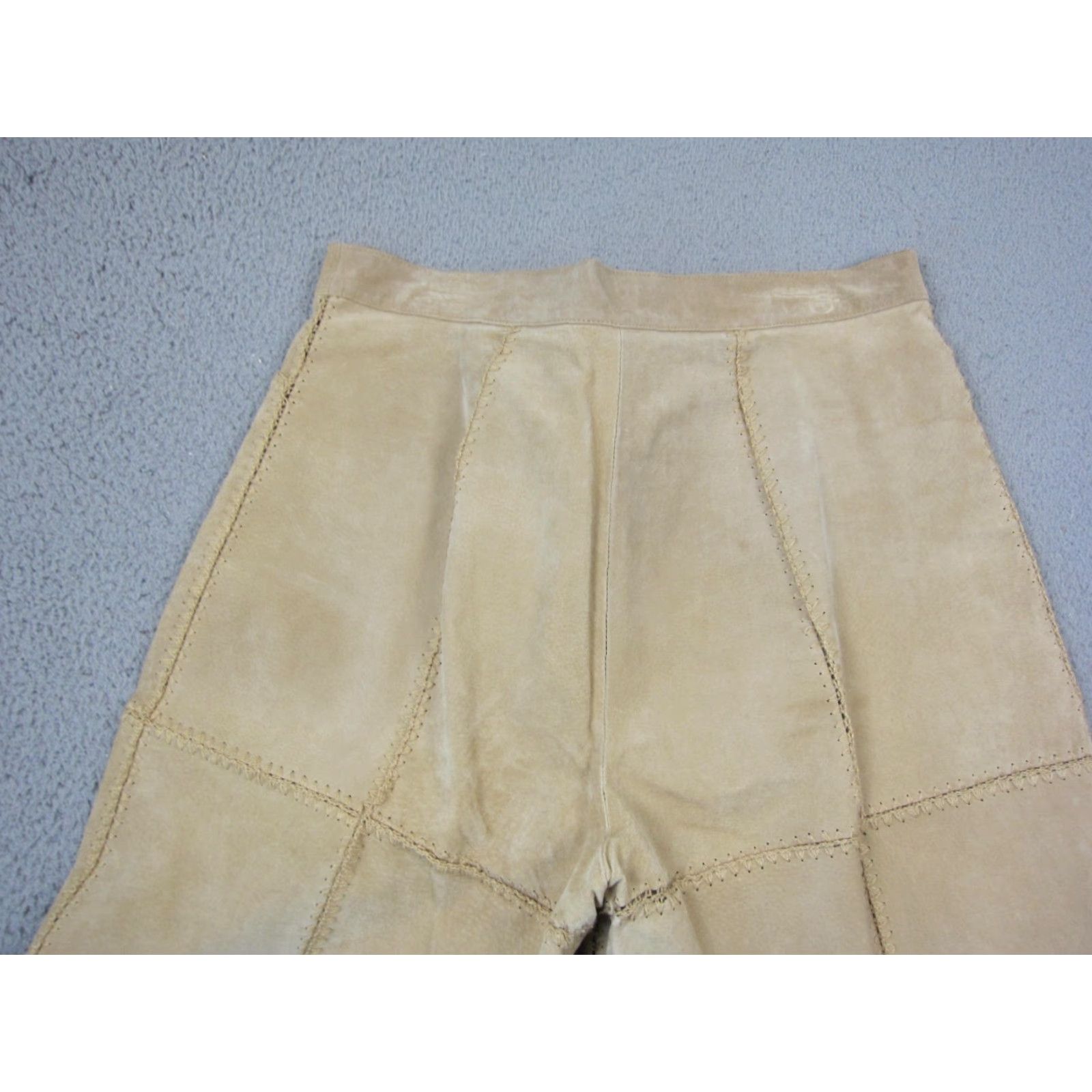 Essentials VINTAGE Suede Essentials Pants Mens L Brown Leather Wool Patchwork 80s 90s Retro Hippie Straight Mens Size US 33 - 4 Thumbnail