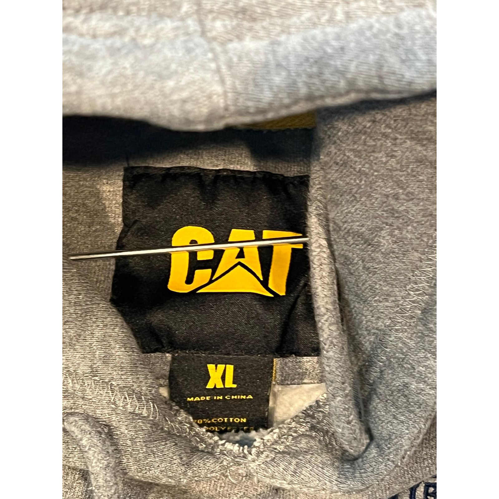 Caterpillar CAT Thick Gray Hoodie Mens XL Size US XL / EU 56 / 4 - 3 Thumbnail