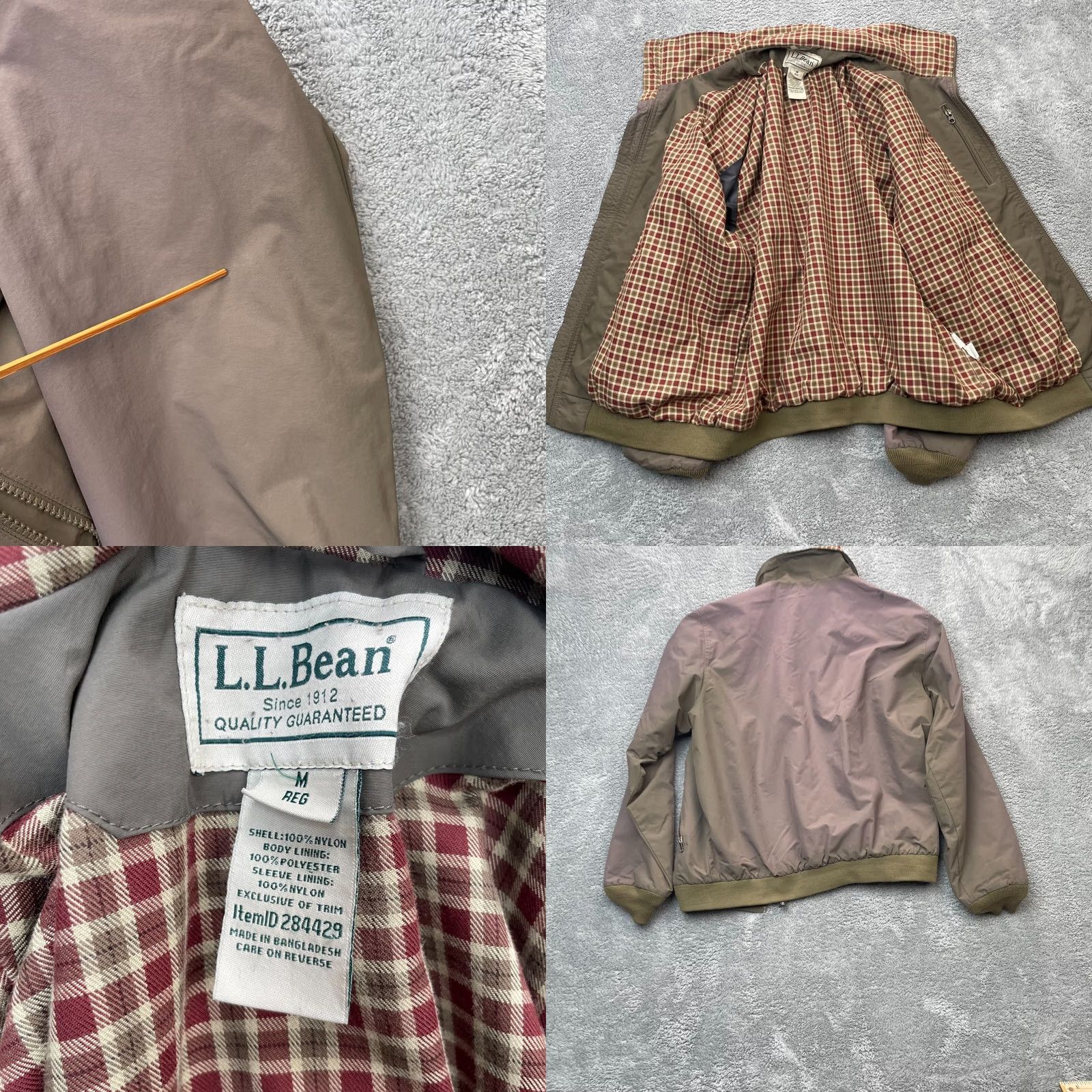 Vintage VINTAGE L.L. Bean Jacket Mens M Parka Nylon Gray Purple Zip Full Zip Pockets Stand-Up Collar Short Coat Size US M / EU 48-50 / 2 - 8 Thumbnail