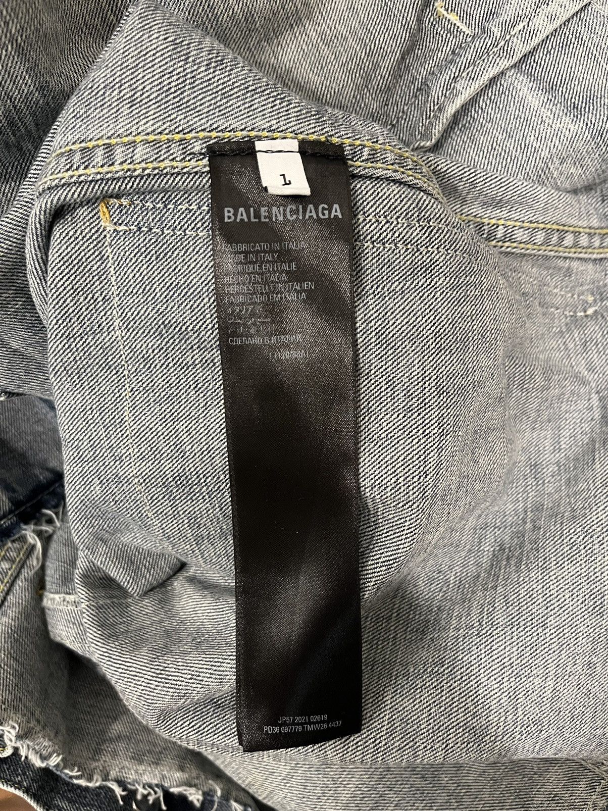 Balenciaga Balenciaga Denim Jacket Size US L / EU 52-54 / 3 - 8 Thumbnail