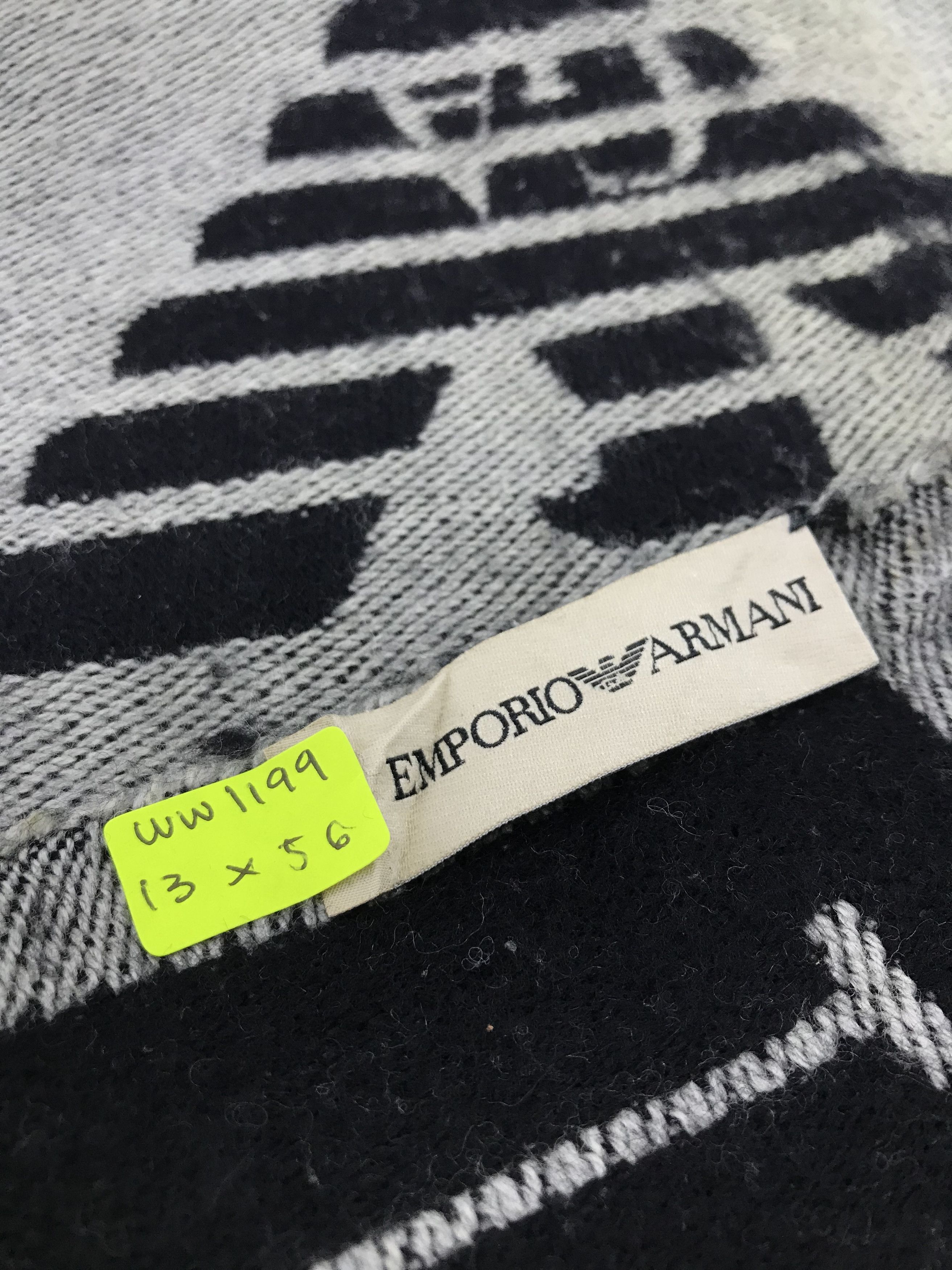 Emporio Armani × Vintage Emporio Armani Scarf / Muffler / Neckwear - WW1199 Size ONE SIZE - 4 Thumbnail