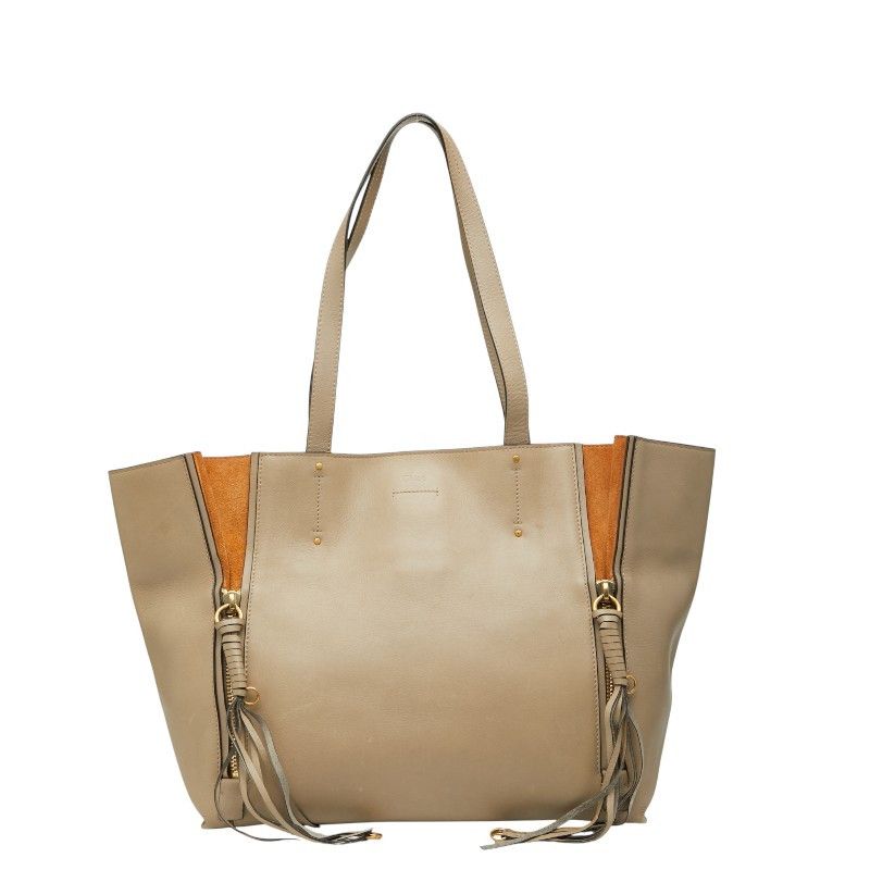 Chloe Chloe Milo Logo Leather Sweat Tote Bag Leather Tote Bag DUTY FREE for USA