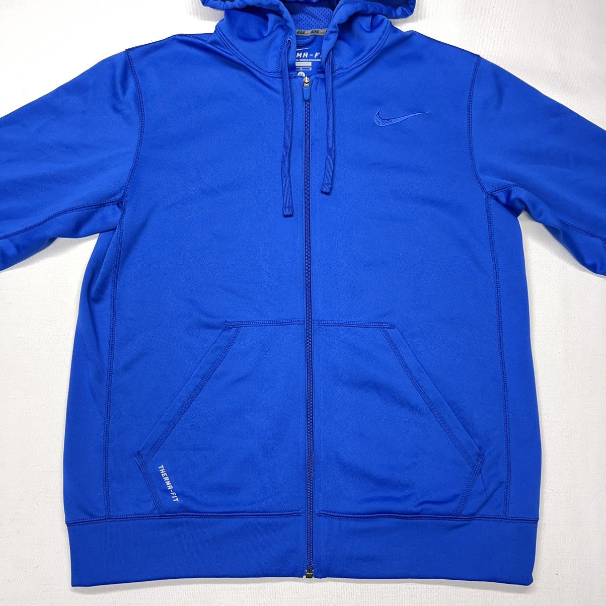 Nike Nike Therma Fit Hoodie Blue Full Zip Sweatshirt Fleece Logo Size US M / EU 48-50 / 2 - 2 Thumbnail