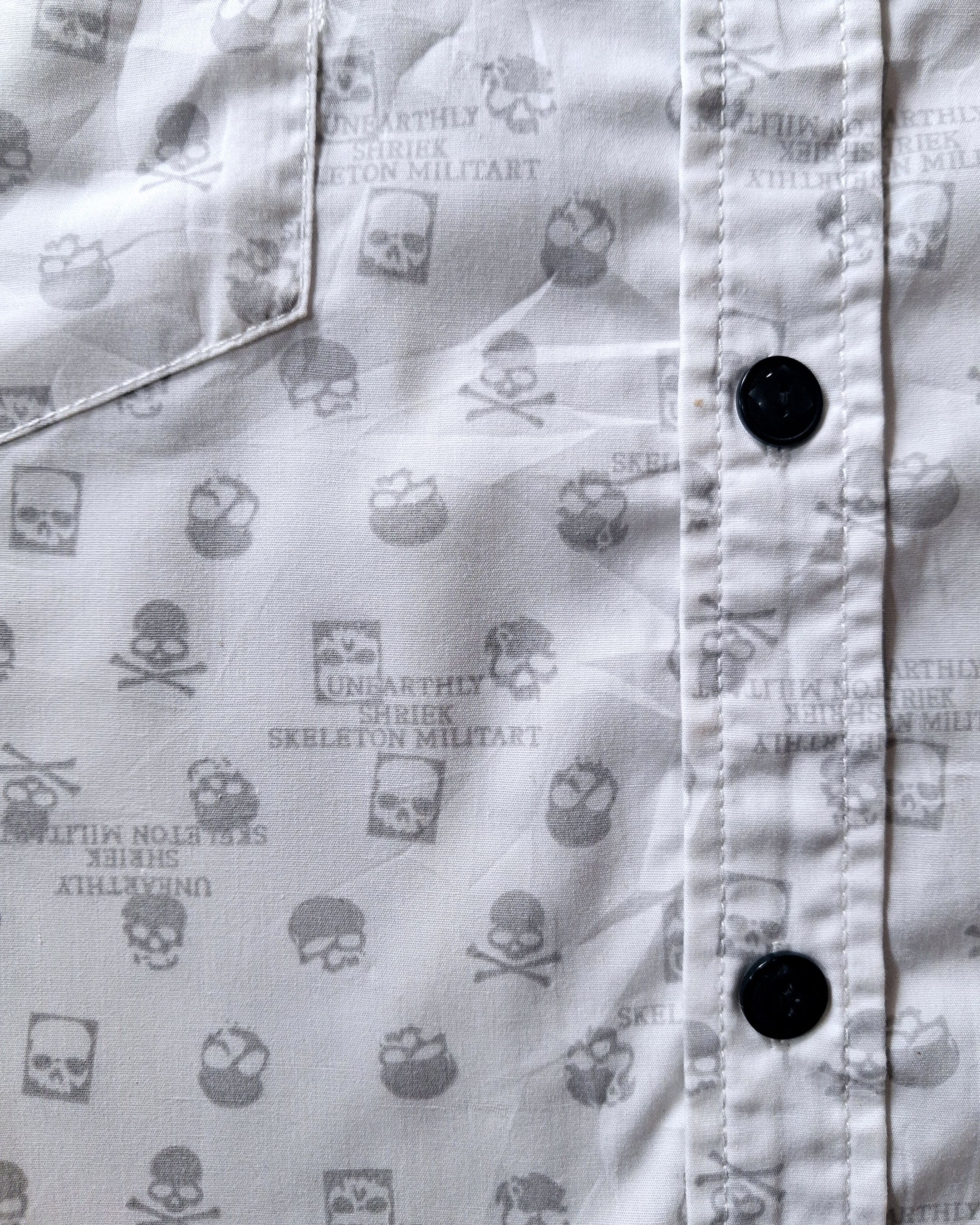 Japanese Brand SPLENDID SATISFACTION AOP SKULL SS SHIRT Size US XL / EU 56 / 4 - 6 Thumbnail