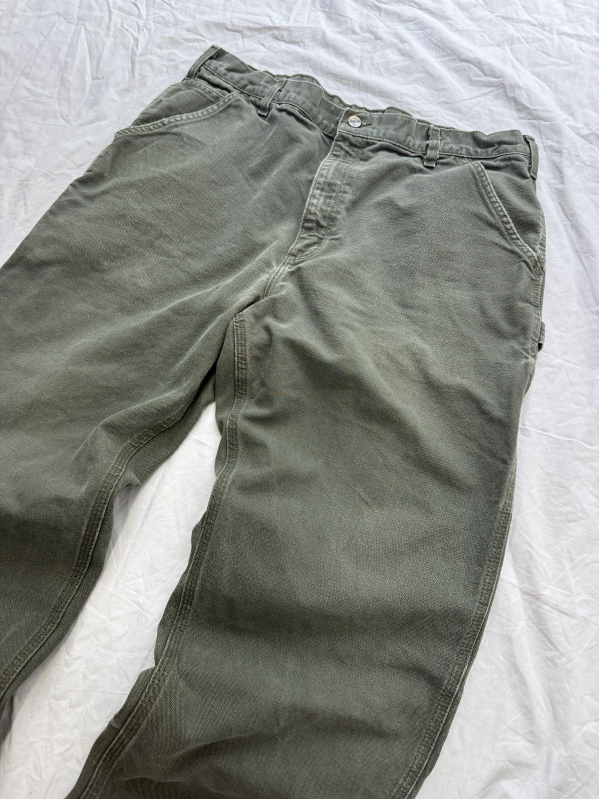 Carhartt Vintage Faded Moss Green Carhartt Work Wants Size US 38 / EU 54 - 4 Thumbnail