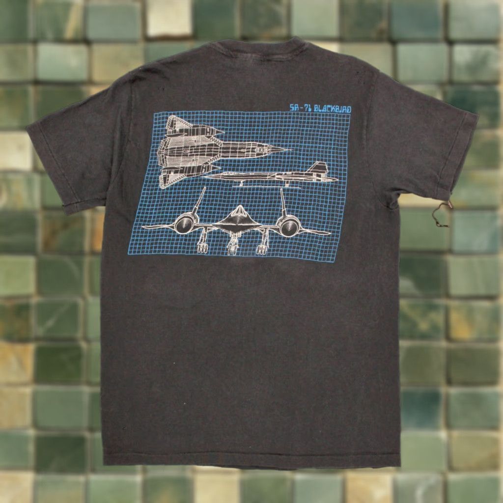 Hanes Hanes VTG 80s SR-71 Blackbird Airplane TShirt Sz S Cotton Graphic Tee Mens Black 1980s T-Shirt Size US M / EU 48-50 / 2 - 1 Thumbnail