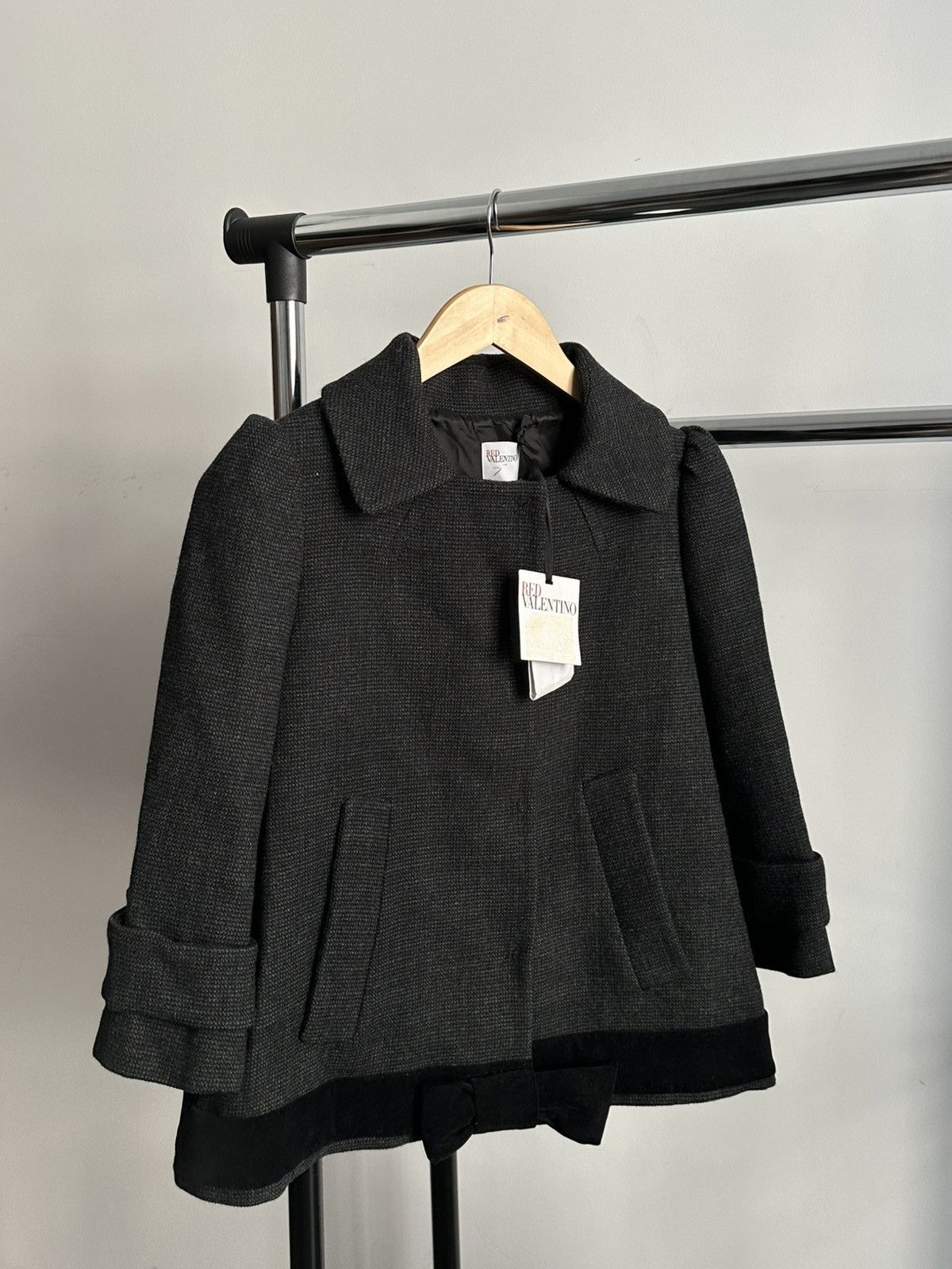 RED Valentino RED Valentino A-line Wool Coat Jacket NWT Size XS / US 0-2 / IT 36-38 - 8 Thumbnail