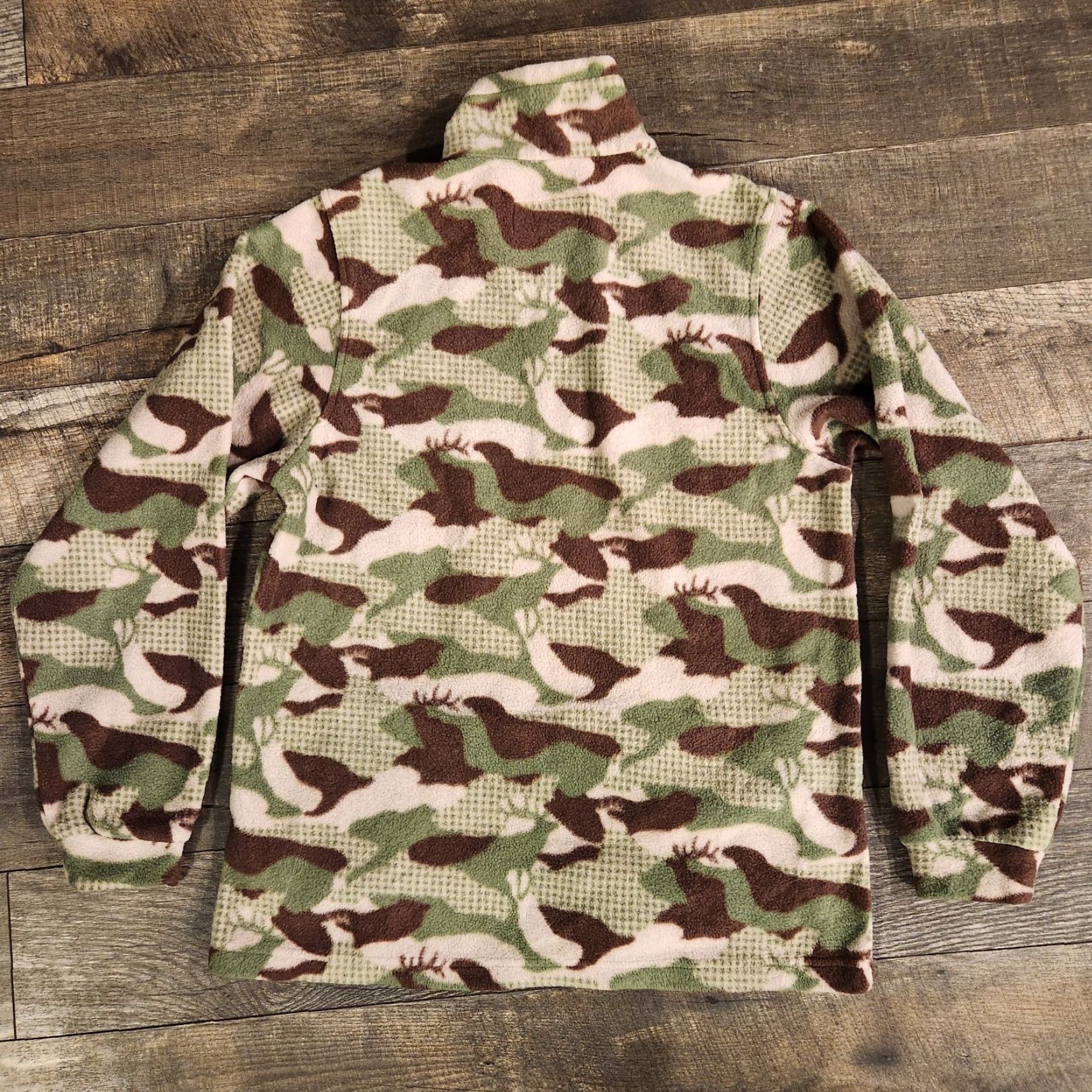 Vintage Cabela's Full Zip Fleece Jacket Sweatshirt Womens Large Camo Deer Elk Outdoors Jacket Size L / US 10 / IT 46 - 5 Thumbnail