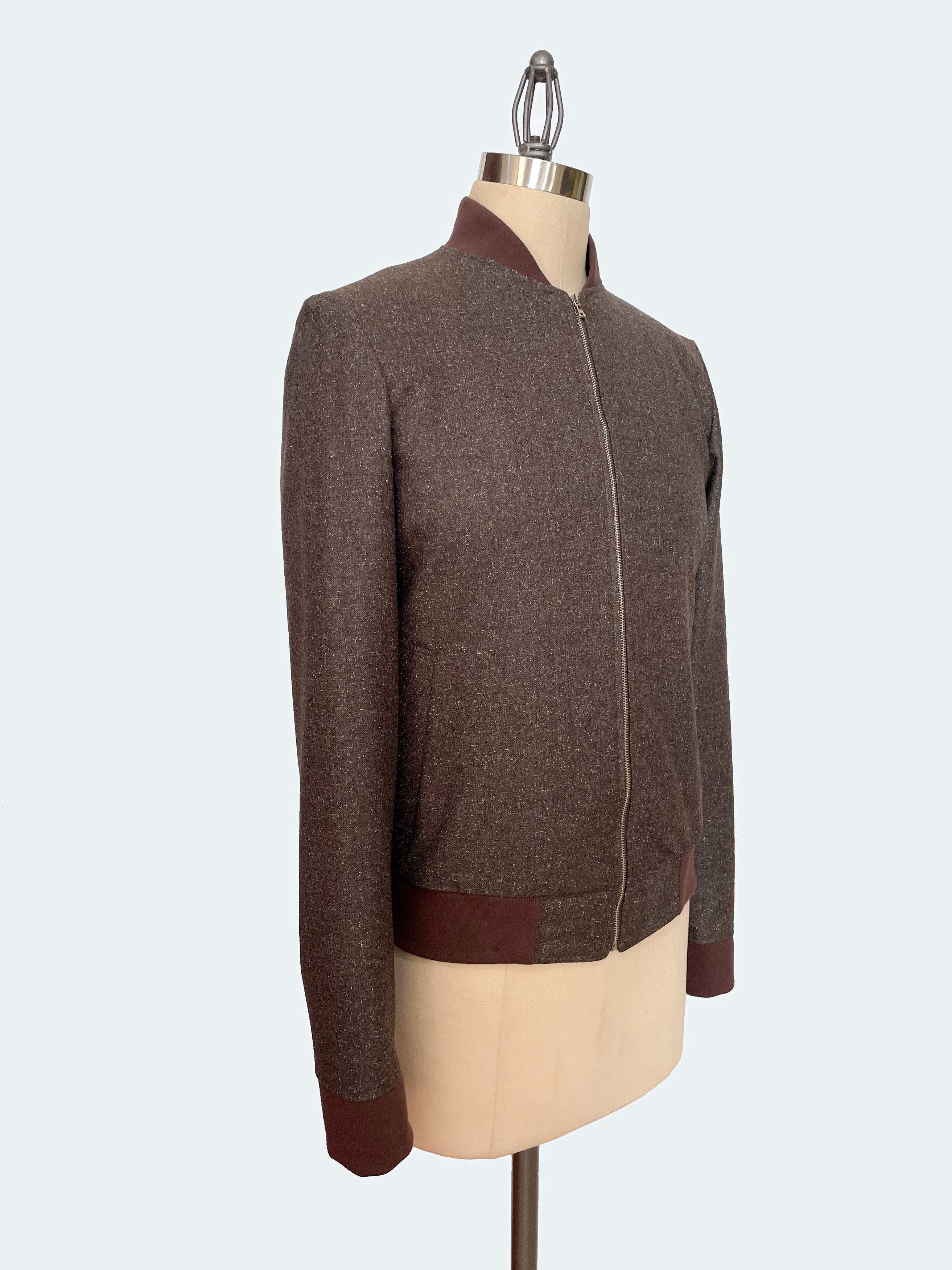 Other Kevin Carlisle NYC Brown Wool Donegal Bomber Jacket - Size S Size US S / EU 44-46 / 1 - 1 Thumbnail