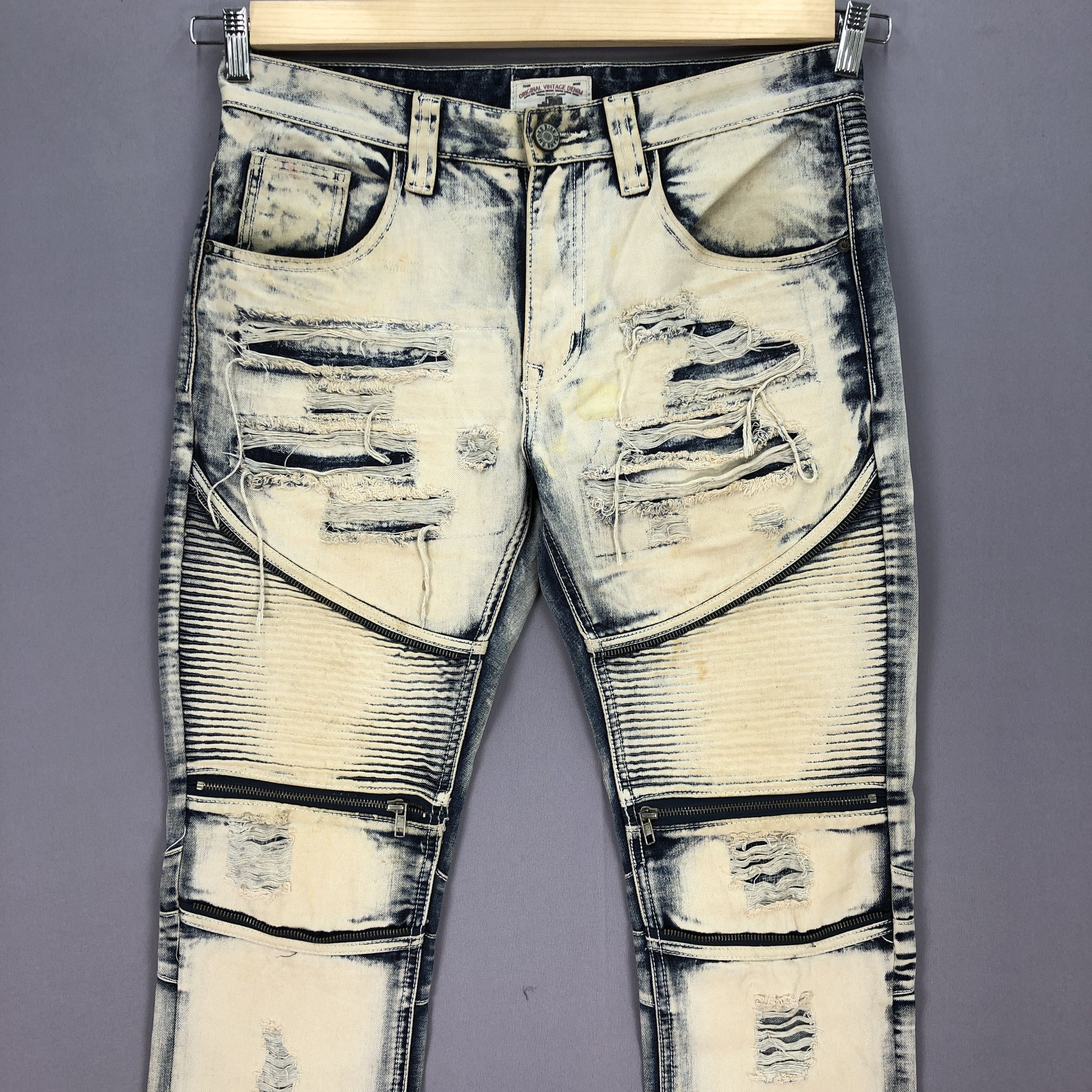 Japanese Brand Vintage Y2K Bikers Jeans Japanese Rider Faded Denim Pants Size US 34 / EU 50 - 3 Thumbnail