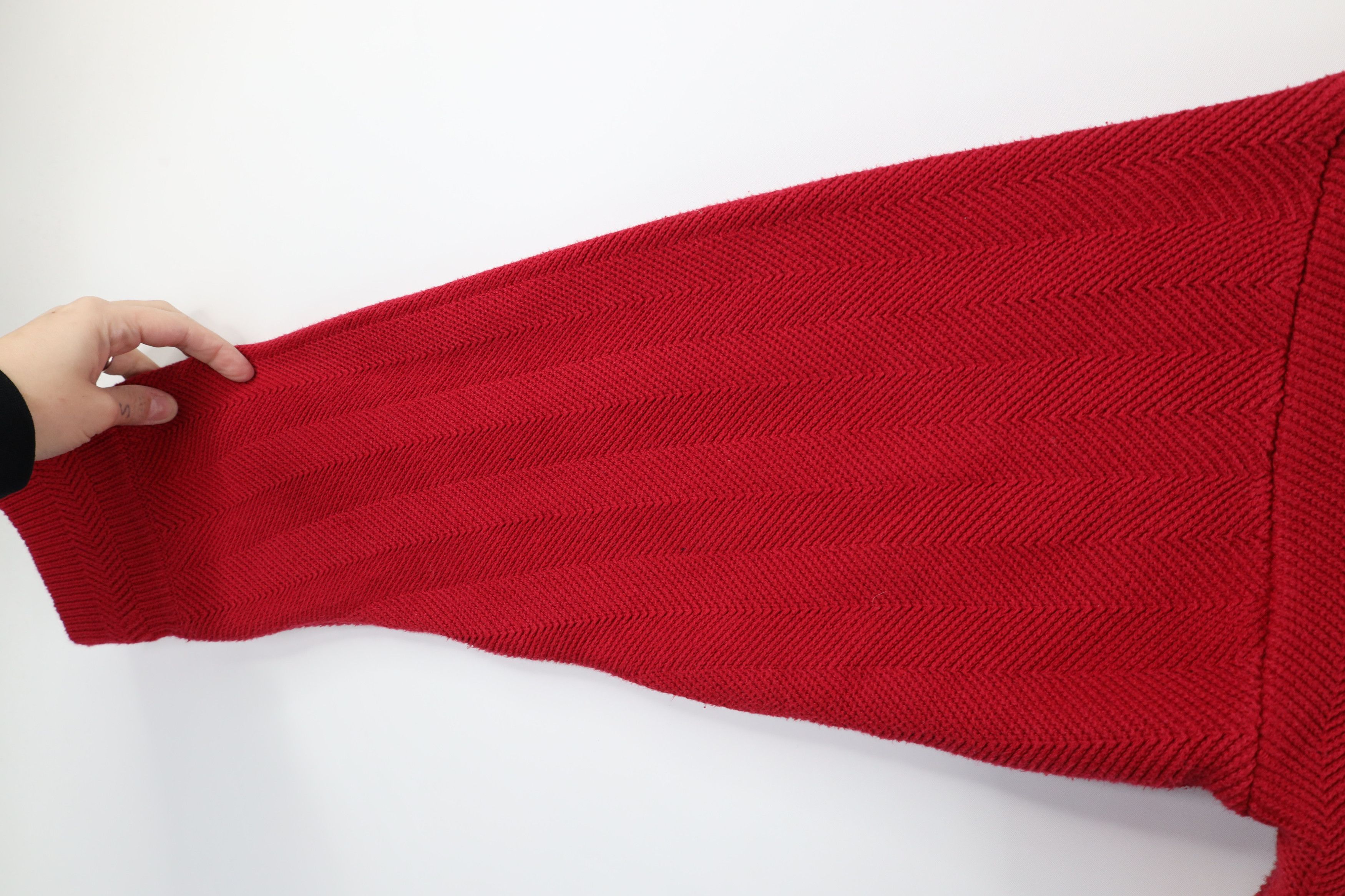 Ralph Lauren × Vintage Vintage 90s Chaps Ralph Lauren Herringbone Knit Sweater Size US XL / EU 56 / 4 - 5 Thumbnail
