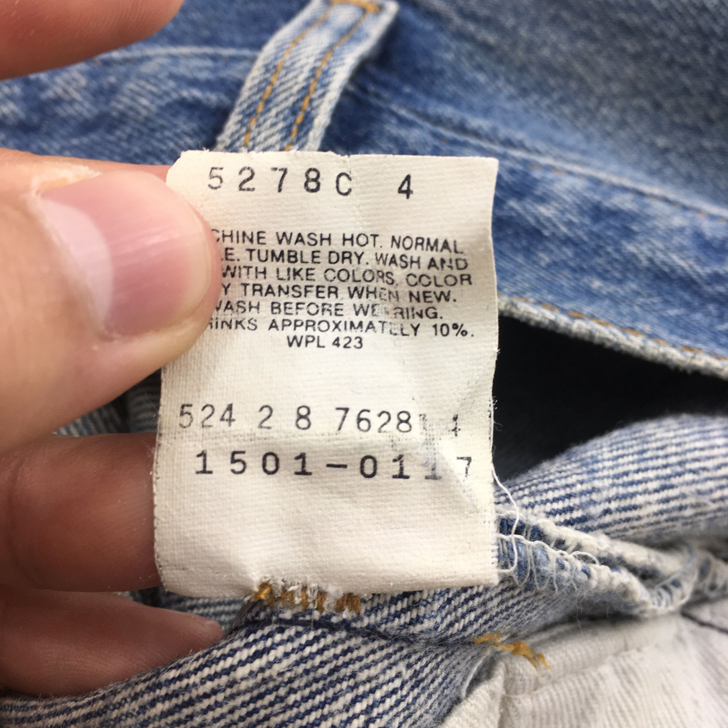 Levi's Size 29x33 Vintage 80s Levi's 501 Faded Blue Jeans S930 Size US 29 - 14 Thumbnail