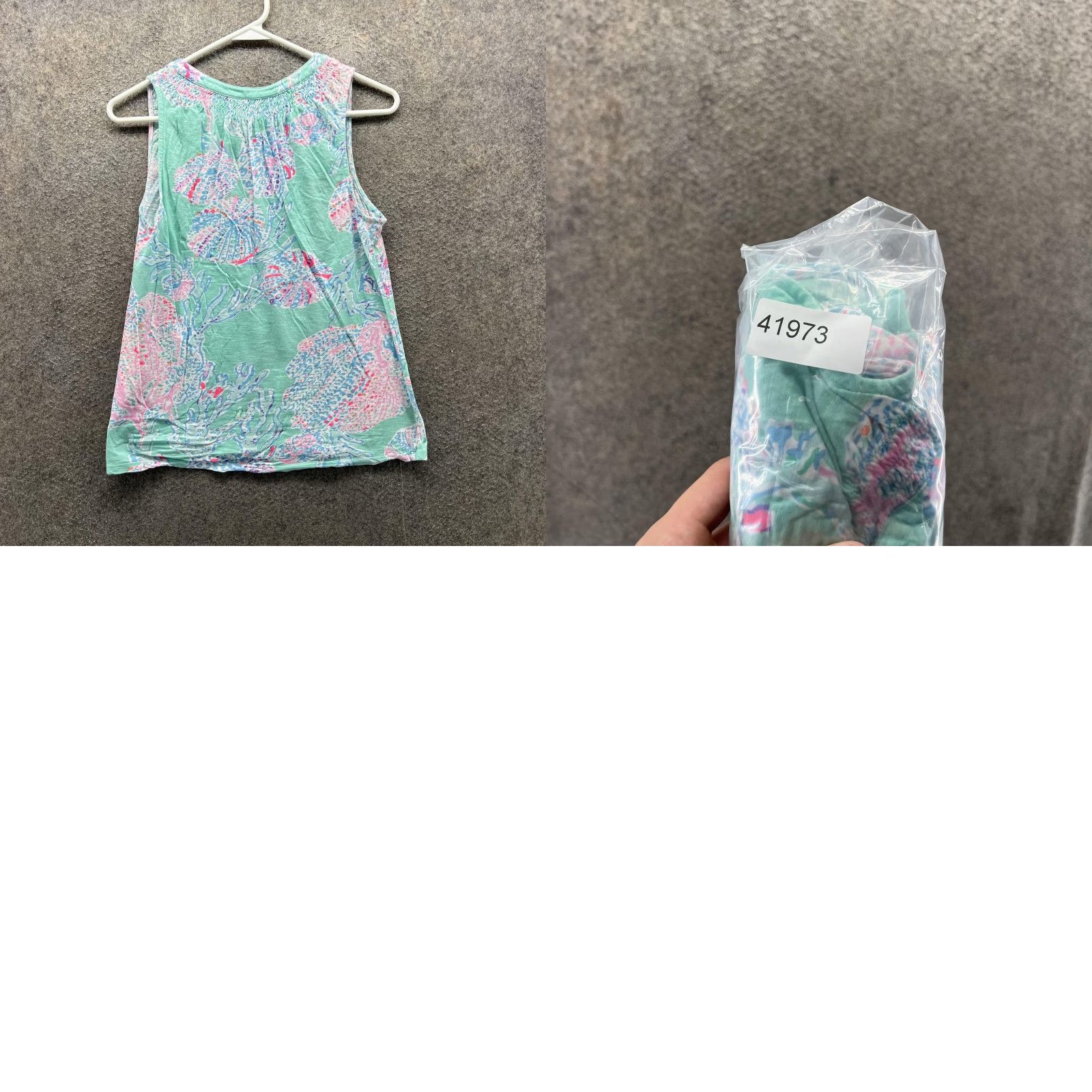 Lilly Pulitzer Lilly Pulitzer Tank Top Womens M Green Tropical Henley Sleeveless Cotton Size M / US 6-8 / IT 42-44 - 8 Thumbnail