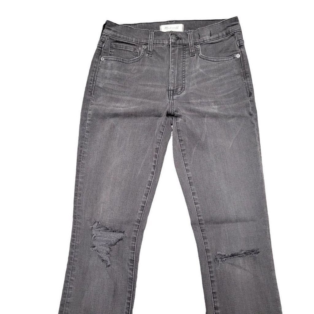 Madewell Madewell 9" High-Rise Skinny Distressed Raw Hem Jeans. Size 27" / US 4 / IT 40 - 3 Thumbnail