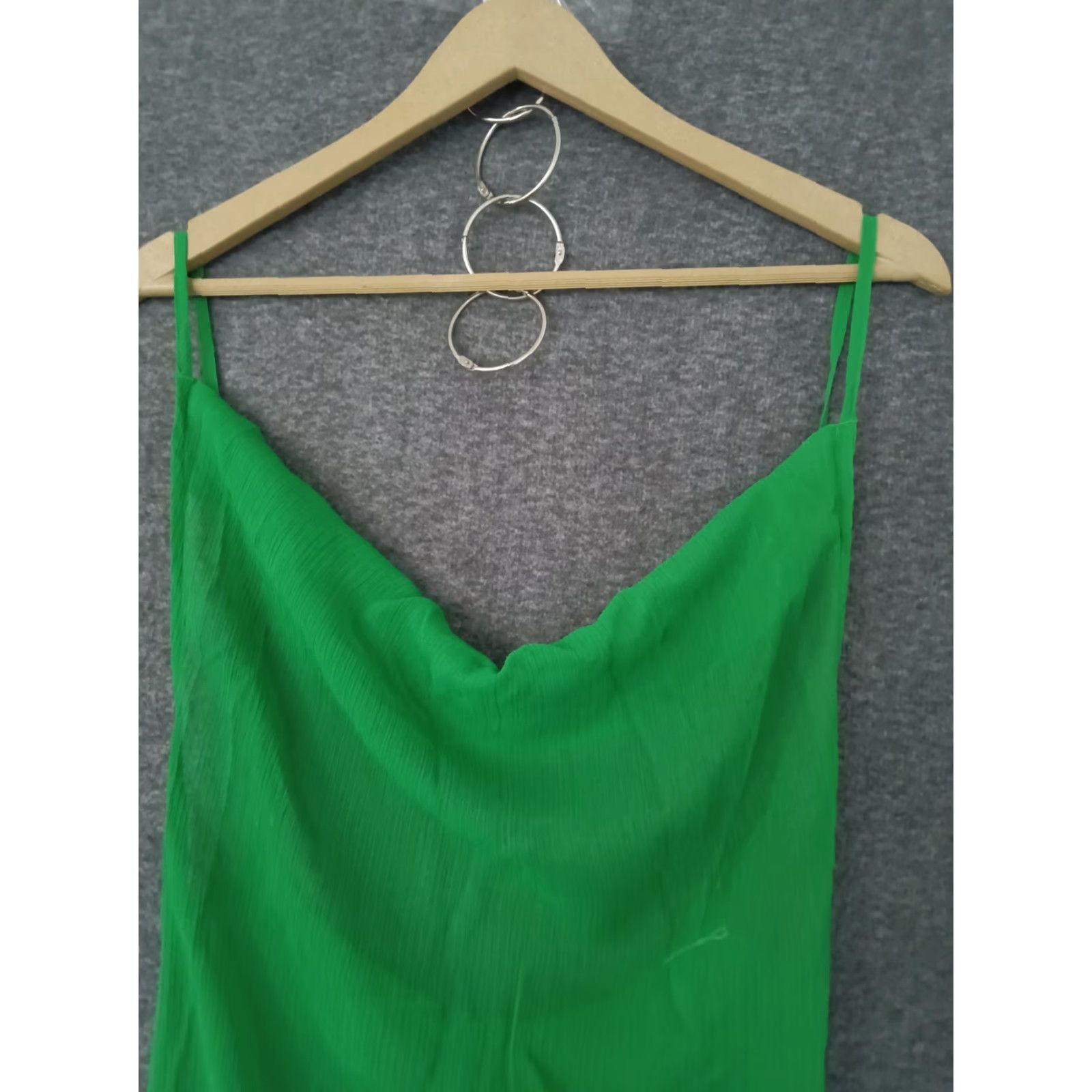 Vintage Toluca Swim Green Maxi Cover Up XS Cowl Neck Sheer Dress Women Beach Casual Size XS / US 0-2 / IT 36-38 - 3 Thumbnail