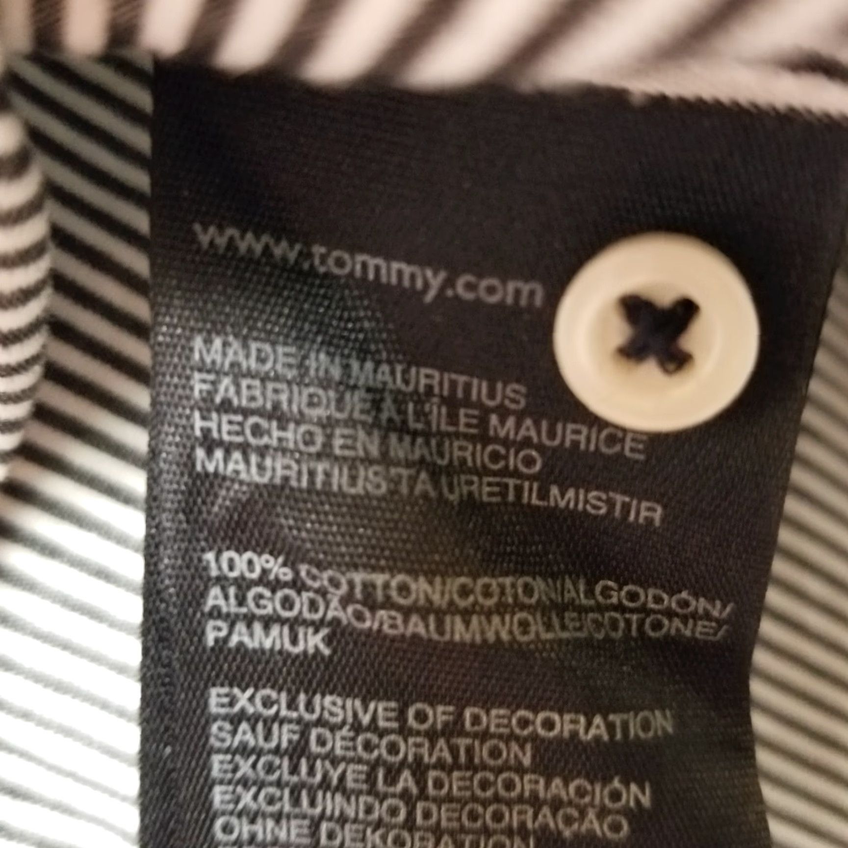 Tommy Hilfiger Tommy Hilfiger Shirt Men XL Black White Striped Long Sleeve 100% Cotton Button-Up, Casual, Mens Size US XL / EU 56 / 4 - 6 Thumbnail