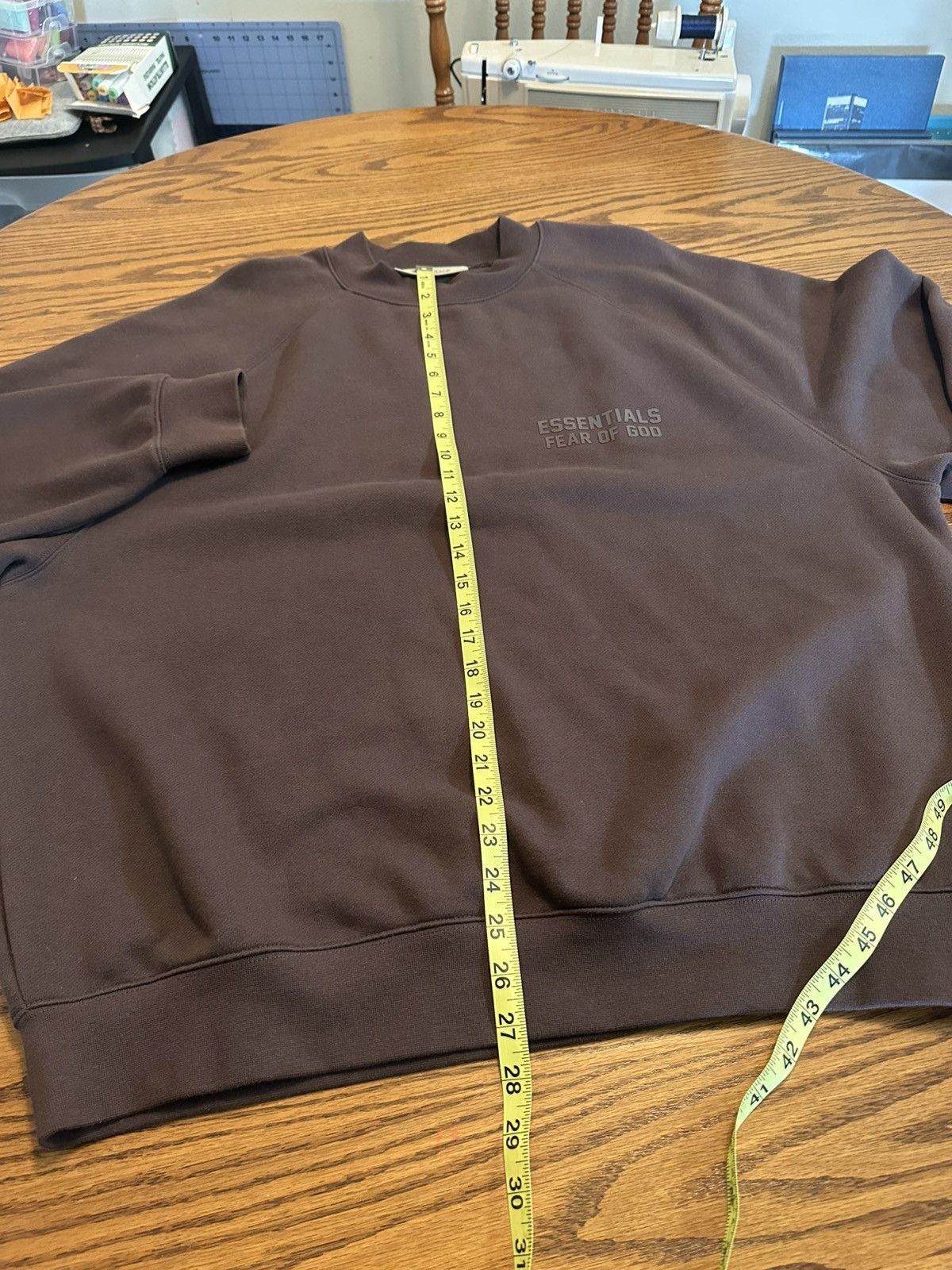 Essentials FOG Essentials Maroon Large Crew Sweater Cotton Size US L / EU 52-54 / 3 - 3 Thumbnail
