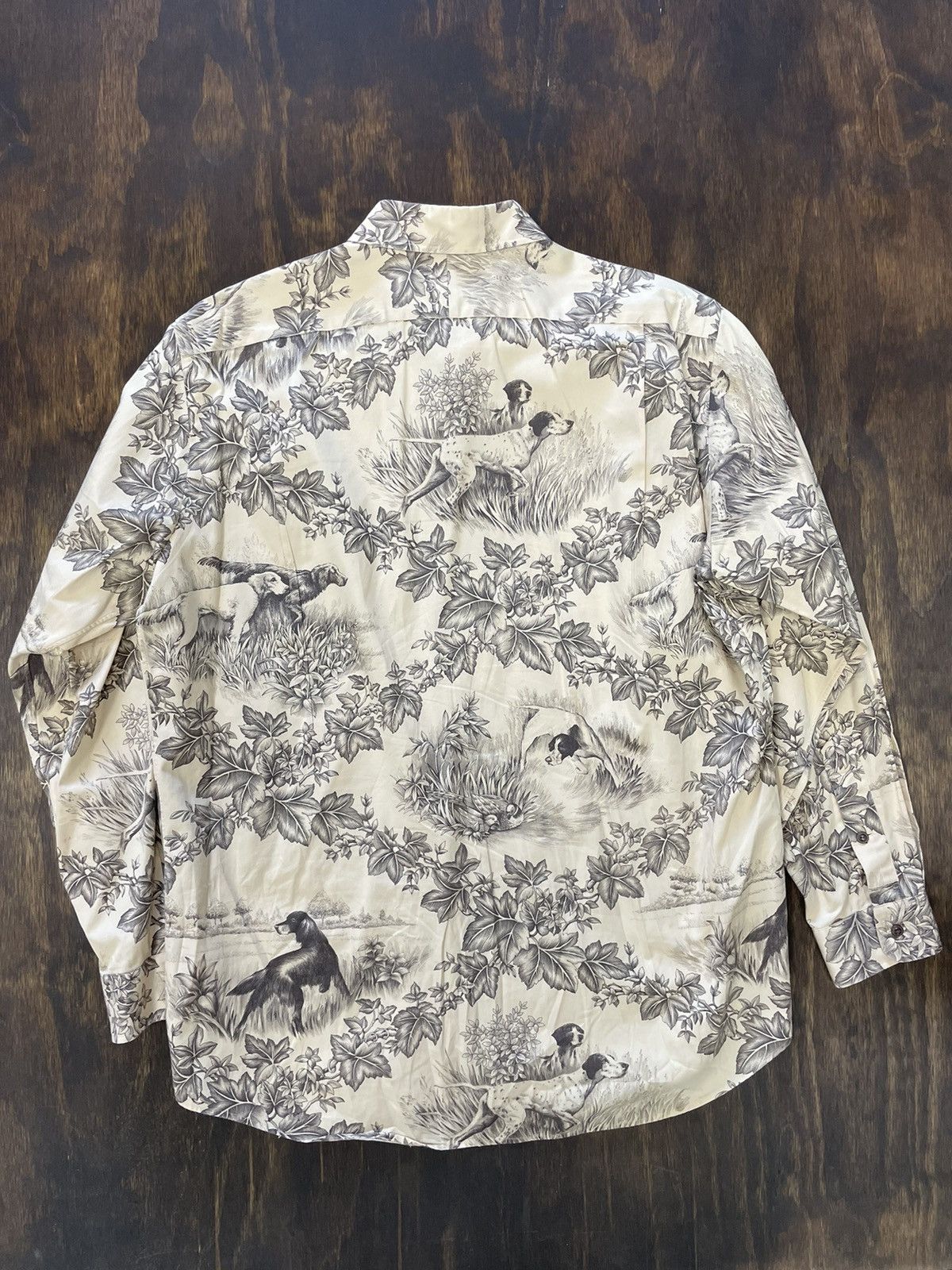 Polo Ralph Lauren × Vintage Hunting Dogs Print 'MARLOWE' Sport Shirt Size US L / EU 52-54 / 3 - 6 Thumbnail