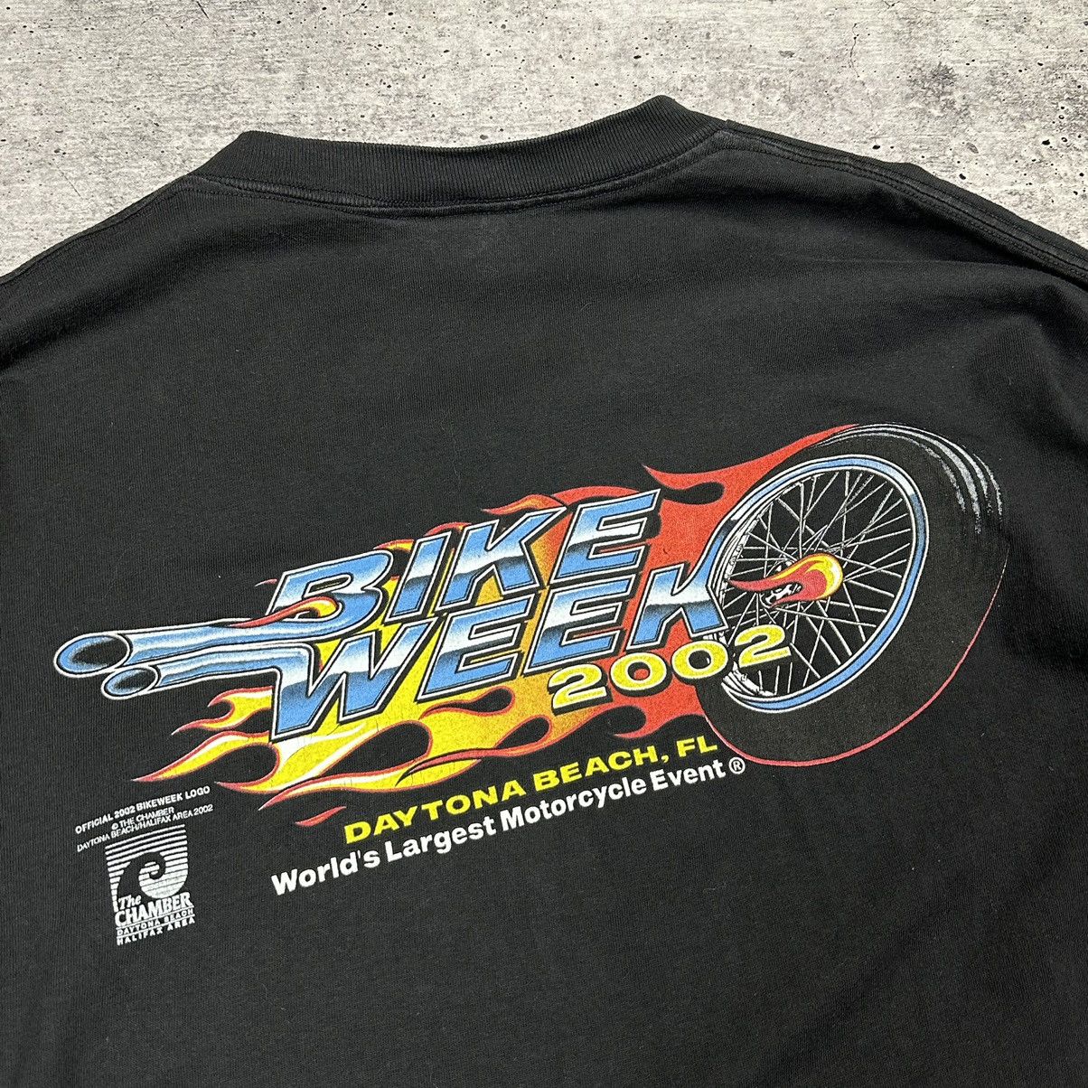 Vintage Vintage USA 2002 Daytona Bike Week Long Sleeve Flames Size US XXL / EU 58 / 5 - 13 Thumbnail