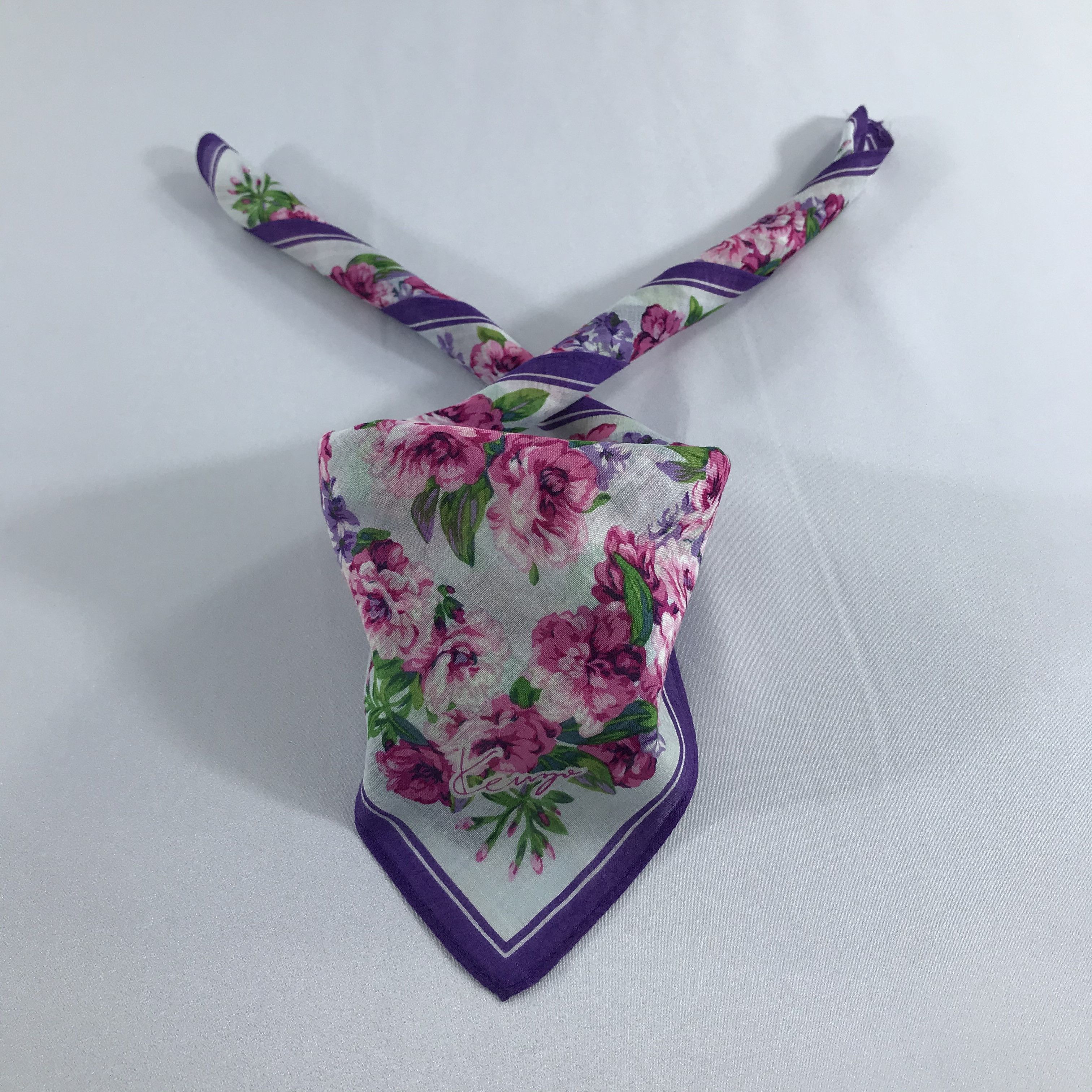 Kenzo Kenzo Floral Handkerchief Neckerchief Bandana H1072 Size ONE SIZE - 1 Thumbnail
