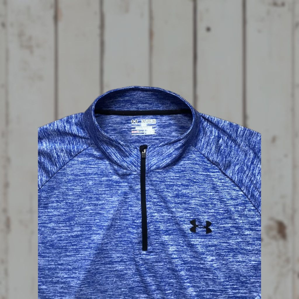 Under Armour Under Armour Pullover Mens 2XL HeatGear Quarter Zip Long Sleeve Shirt Blue Size US XXL / EU 58 / 5 - 1 Thumbnail
