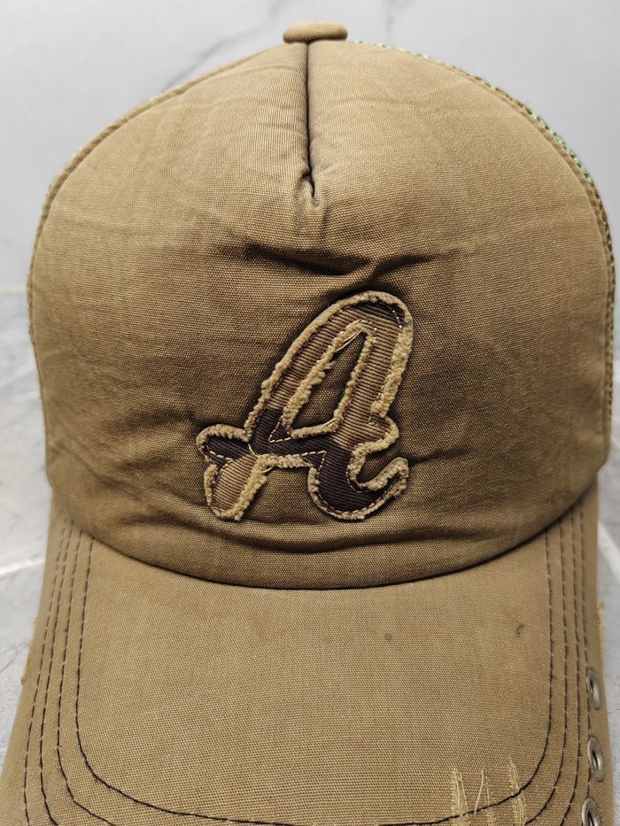Vintage Vintage Logo A Distressed Style Trucker Cap Hat Size ONE SIZE - 3 Thumbnail