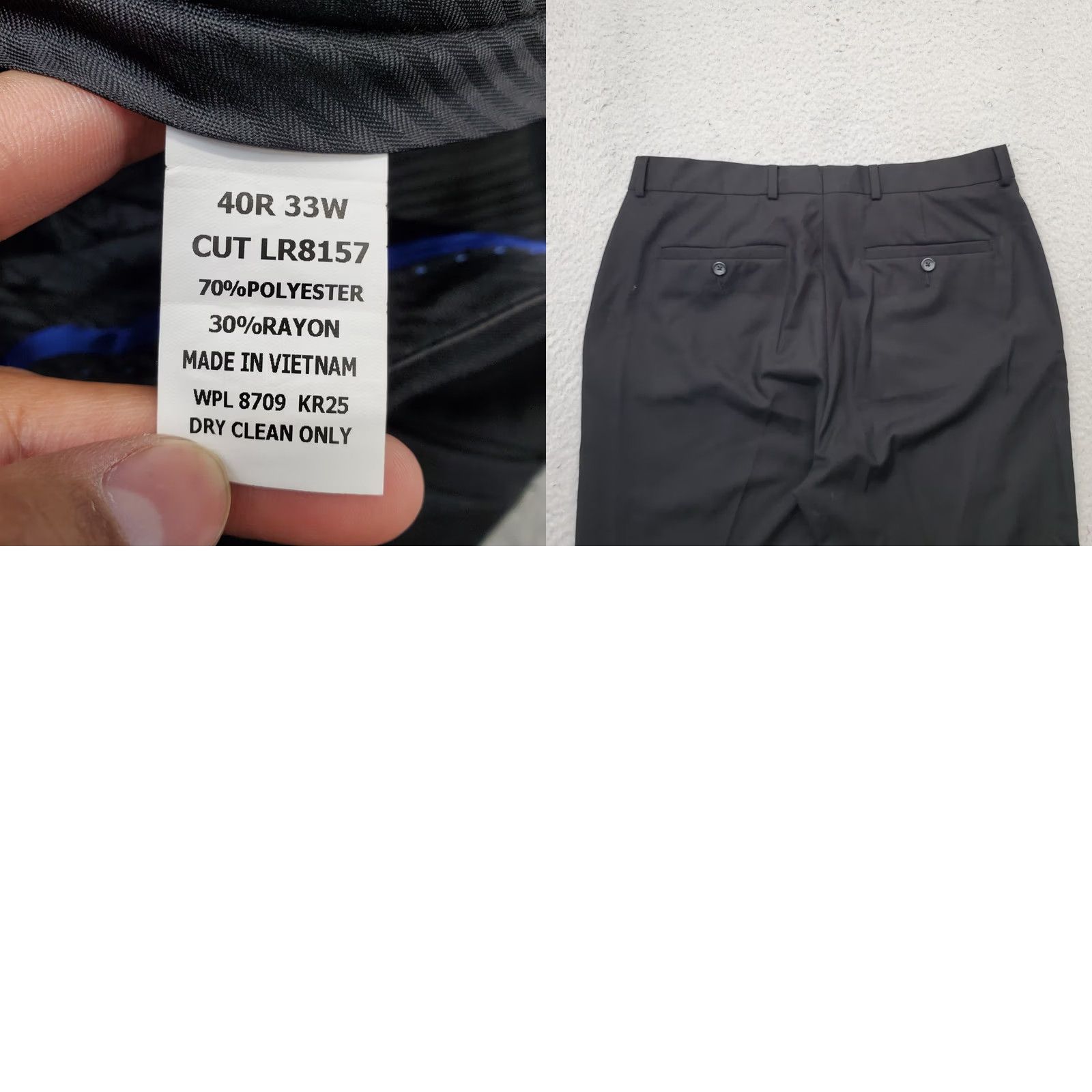 Kenneth Cole Kenneth Cole Reaction Mens Black Dress Pants 40 Mens Size 40 Black Formal Oxford Straight Leg Pants Size US 40 / EU 56 - 8 Thumbnail