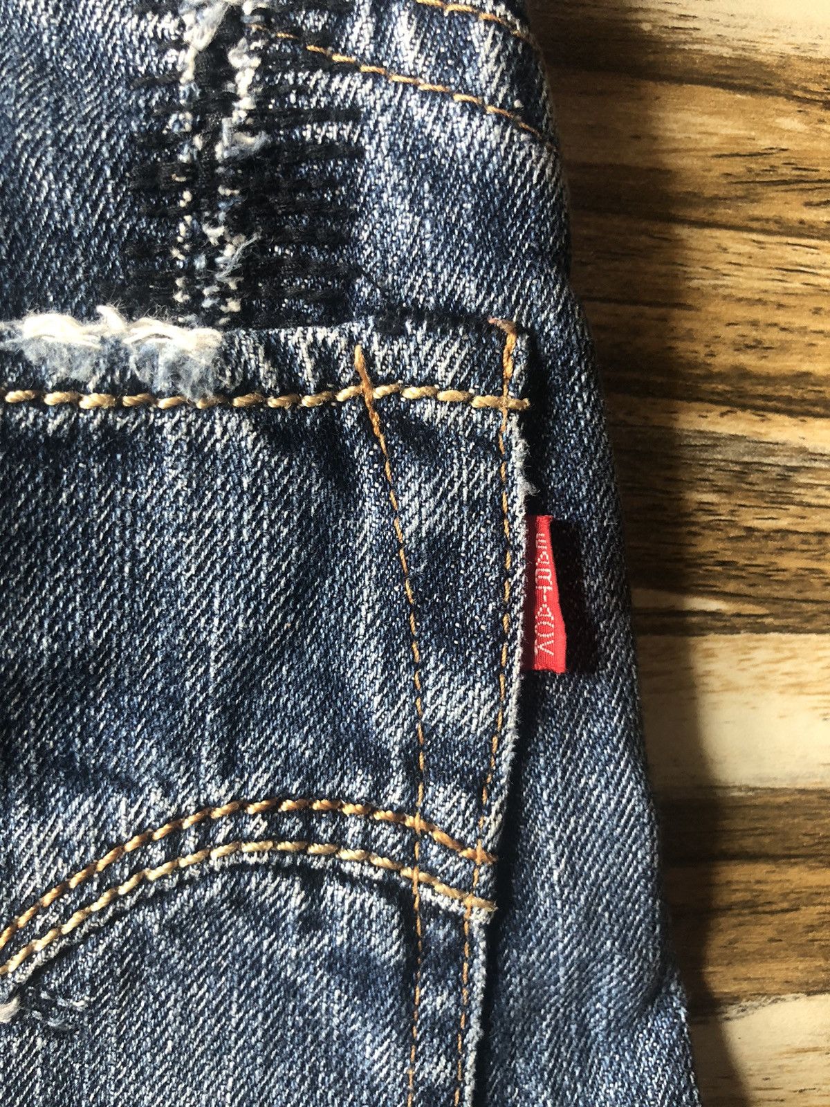 Japanese Brand × Kapital × Le Grande Bleu (L.G.B.) Vtg Y2K bartack patchwork sashiko boro opium kapital Size US 32 / EU 48 - 7 Thumbnail
