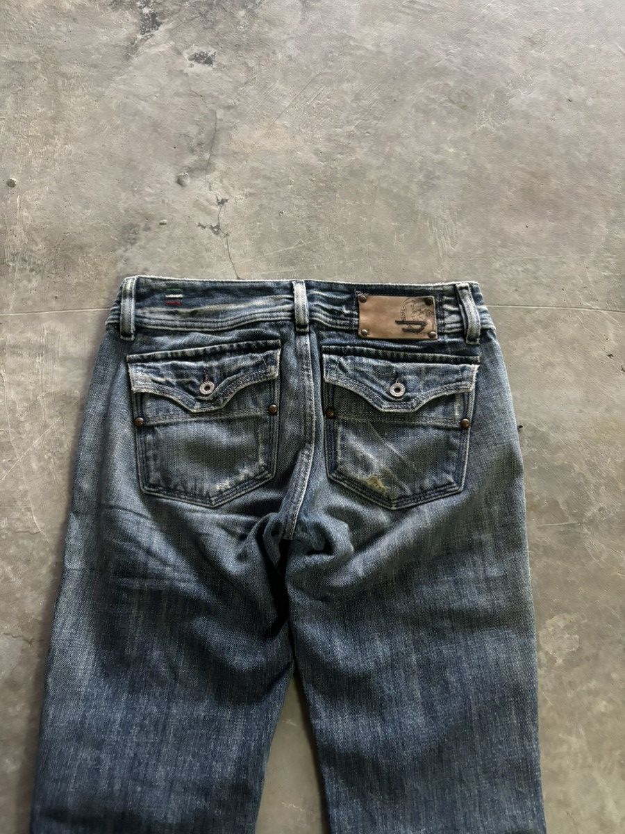 Diesel FLARE diesel jeans pleated leg style punk grunge inspired Size 28" / US 6 / IT 42 - 15 Thumbnail