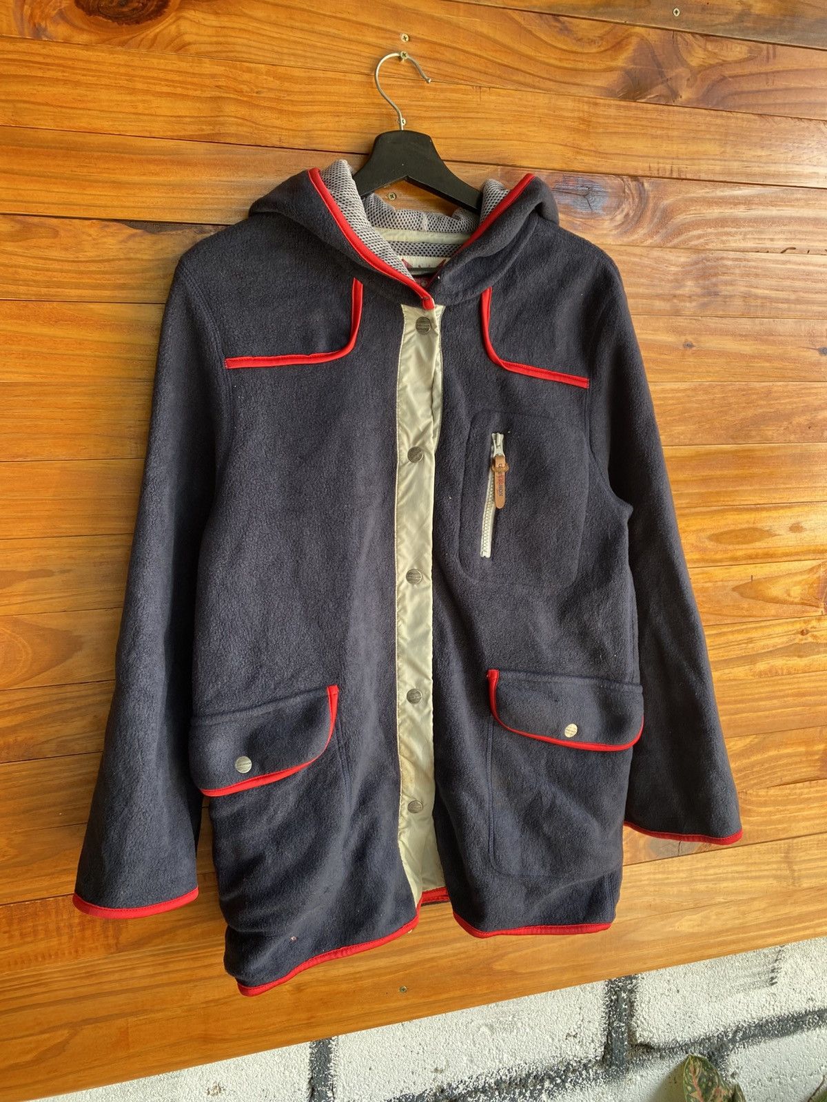 Chevignon Vintage 90s Chevignon Girls Fleece Jacket – Navy & Red Trim Size XS / US 0-2 / IT 36-38 - 5 Thumbnail