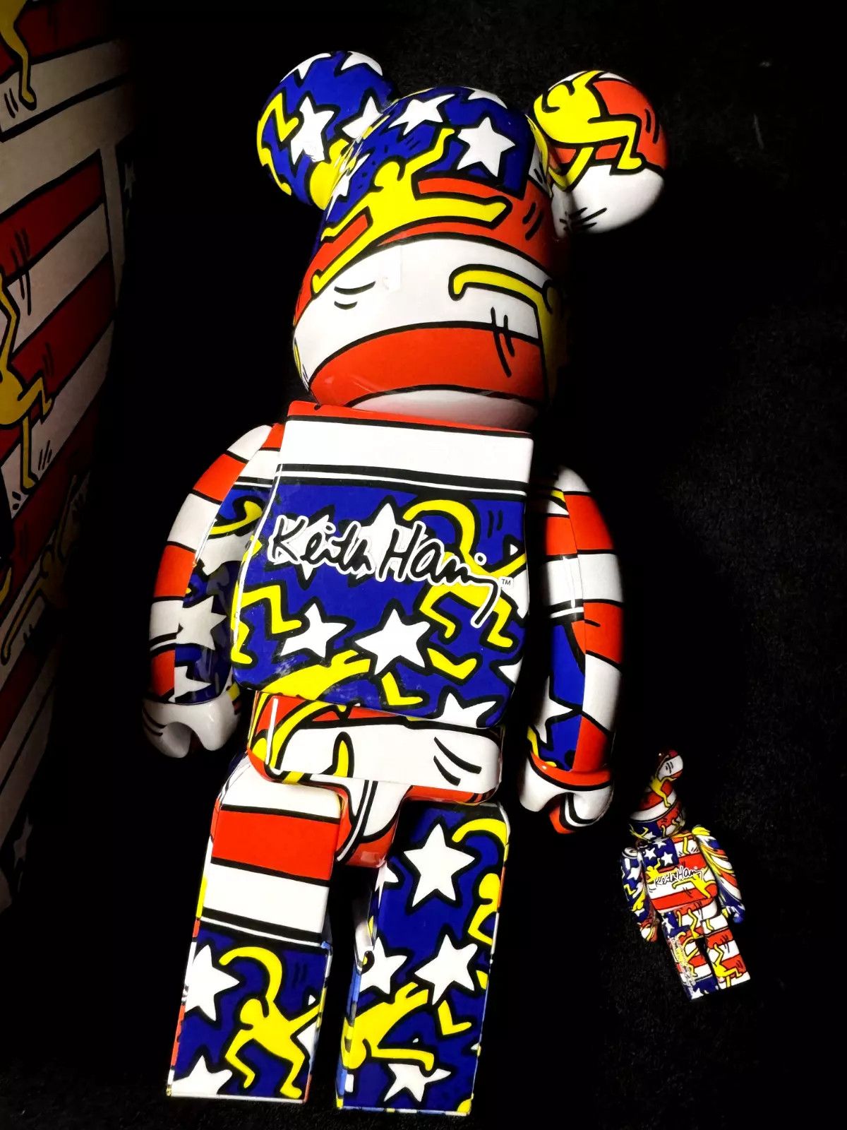 Medicom Toy Keith Haring American Flag Bearbrick DesignerCon 400% Set Size ONE SIZE - 2 Thumbnail