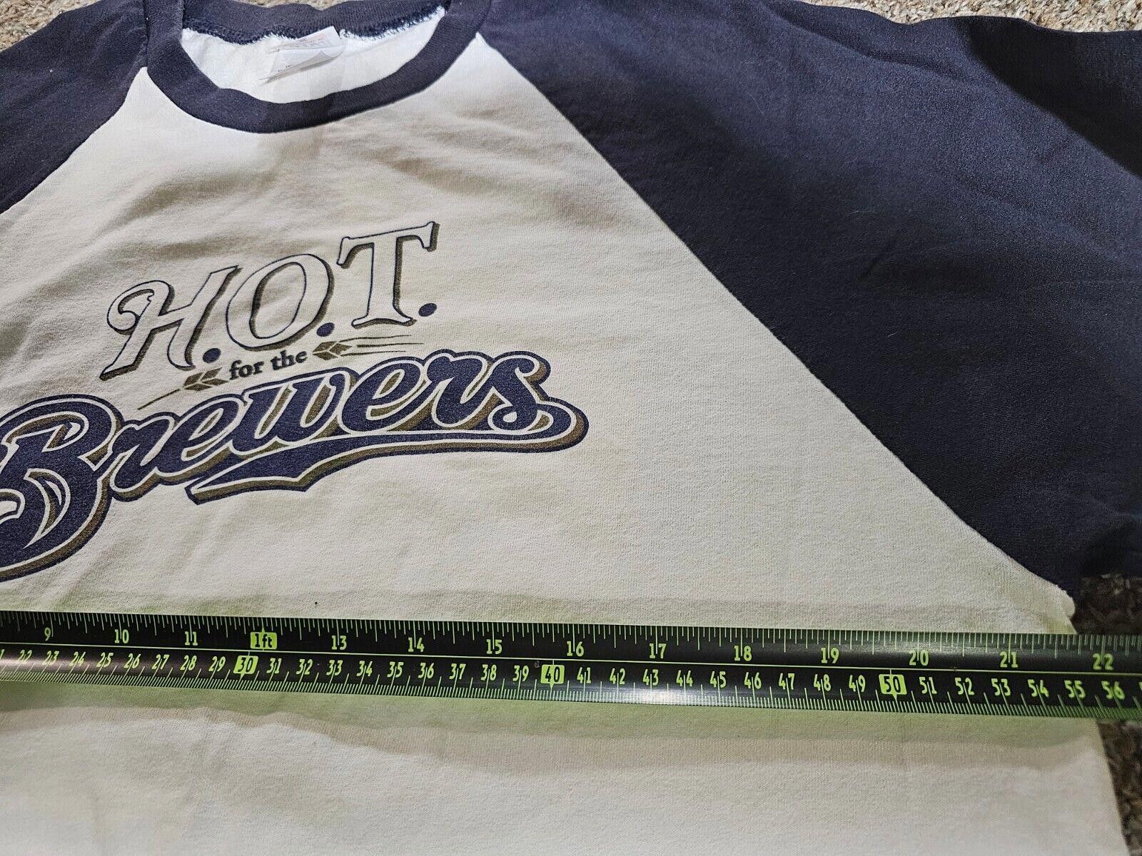 Anvil Hot for the Brewers 3/4 sleeve shirt Adult Large Size ONE SIZE - 5 Thumbnail