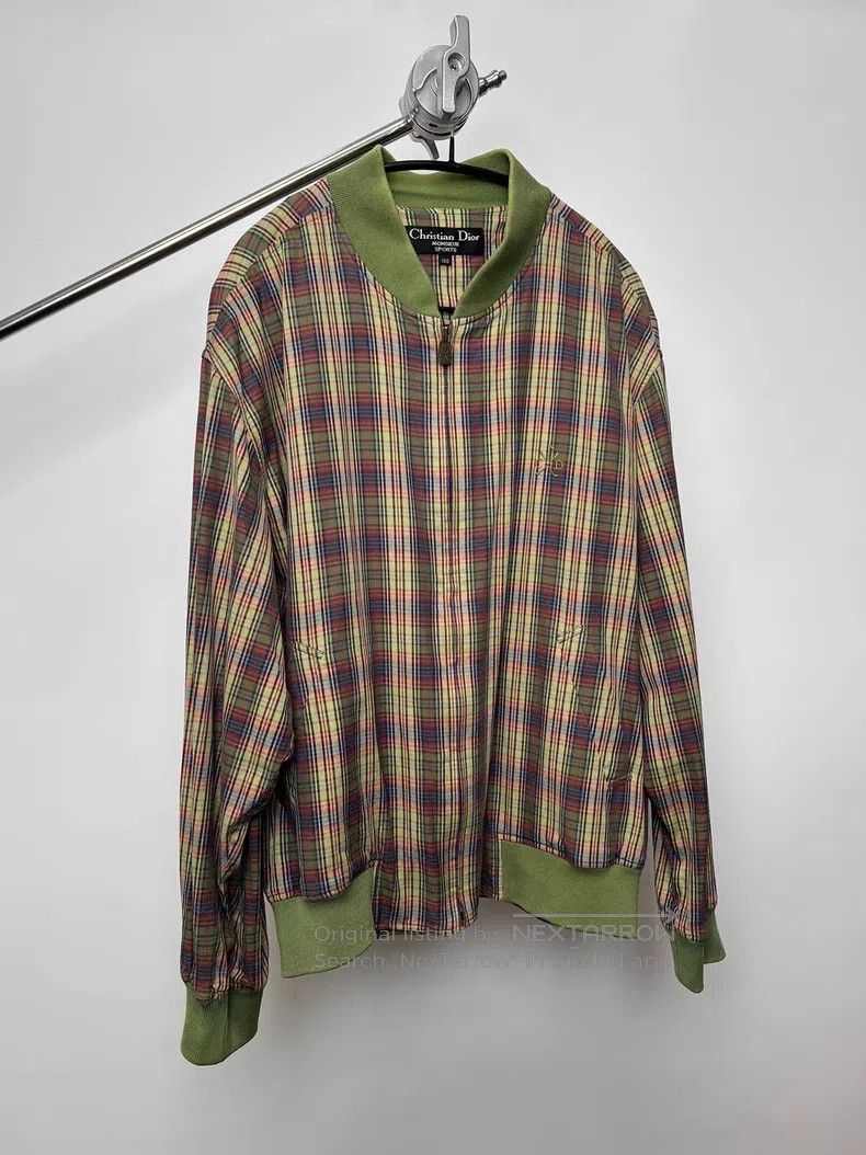 Dior Dior Green Plaid Zipper Jacket Size US L / EU 52-54 / 3 - 2 Thumbnail