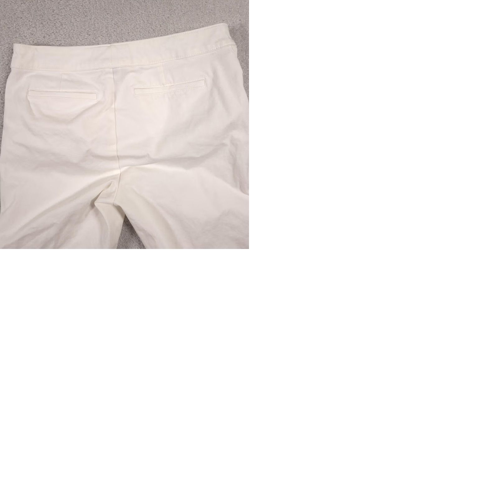 Chaps Chaps Pants Womens 6 White Capri Cropped Stretch Pull On Flat Front Slim Leg Capris Casual Womens Size 28" / US 6 / IT 42 - 9 Thumbnail