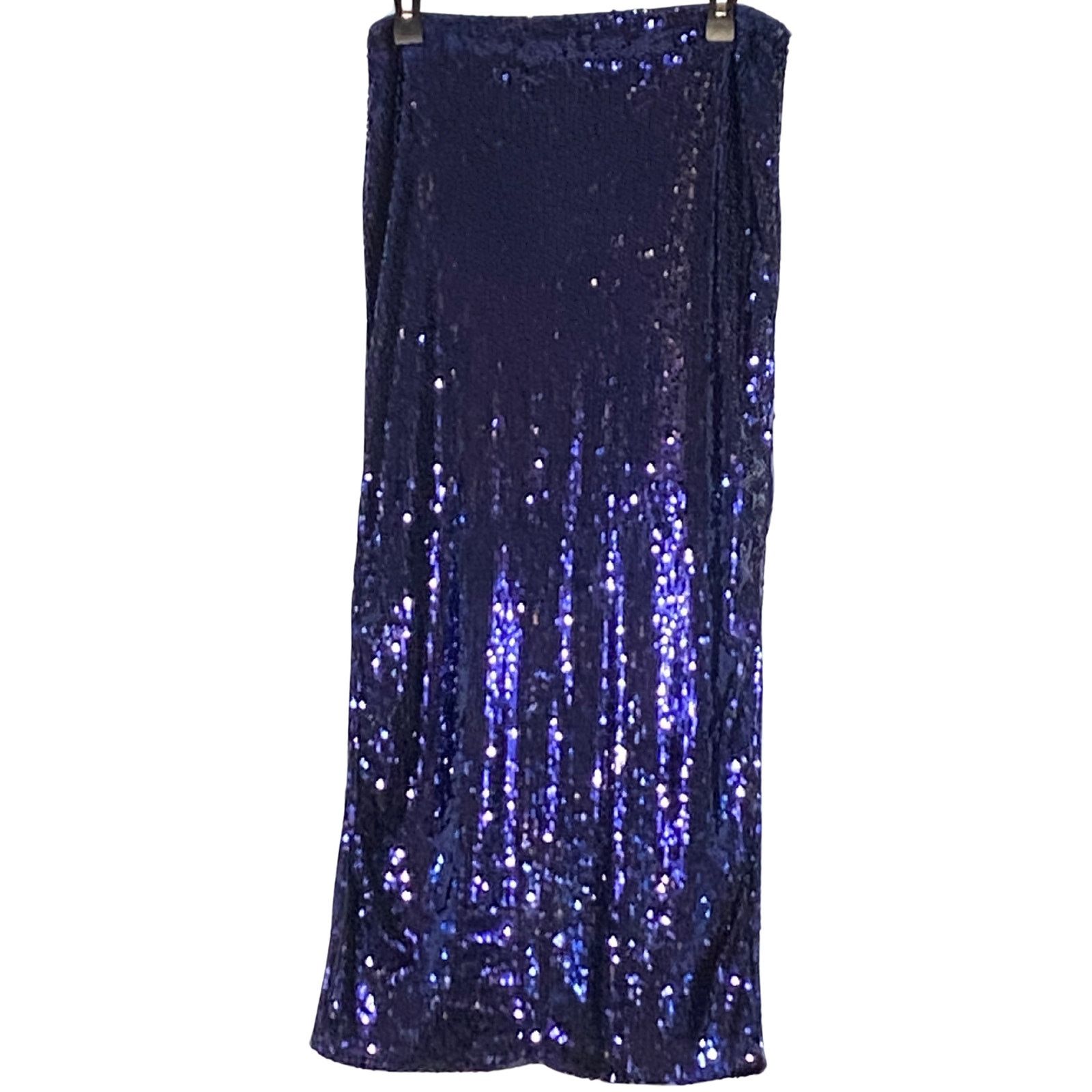 Shein BLUE SEQUIN MIDI SKIRT Size 31" - 1 Thumbnail