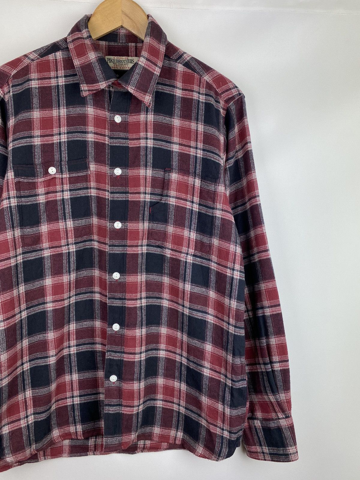 Pike Brothers Pike Brothers men’s long sleeve flannel checked shirt size M Size US M / EU 48-50 / 2 - 3 Thumbnail