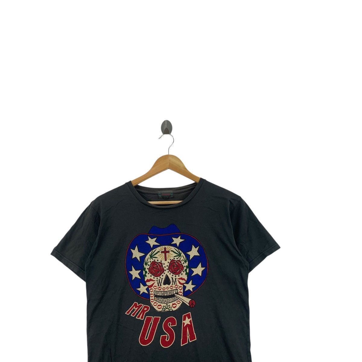 Wacko Maria Vintage WACKO MARIA RUDEES Mr. USA Bones Tee Shirt Top Skull Size M / US 6-8 / IT 42-44 - 2 Thumbnail