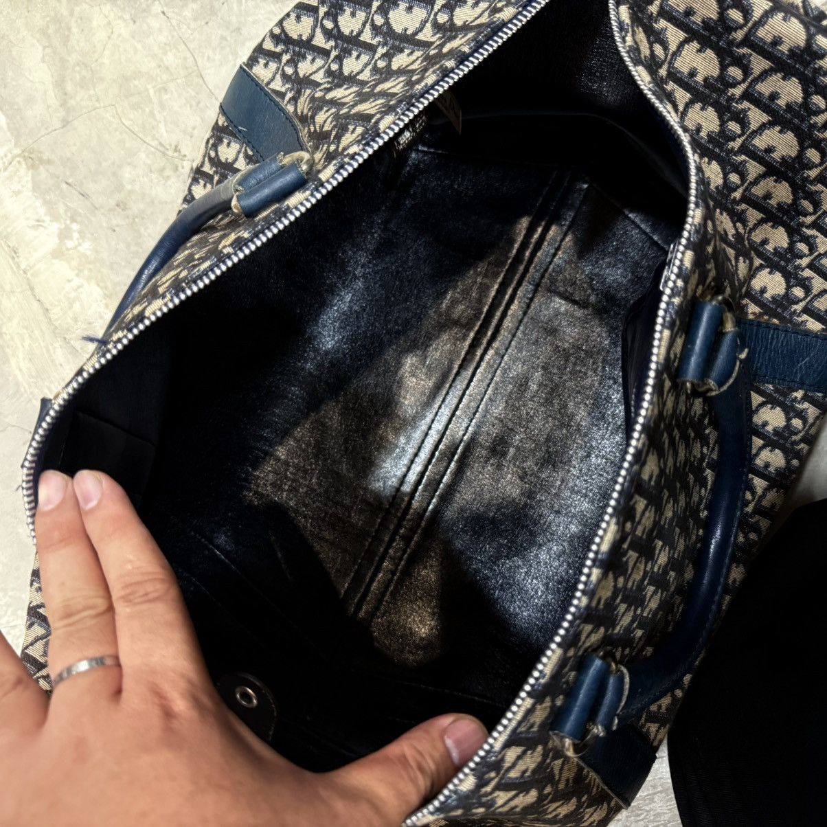 Christian Dior Monsieur Vtg 70s Christian Dior "Bagages" Trotter Monogram Boston 45 Size 44 - 11 Thumbnail