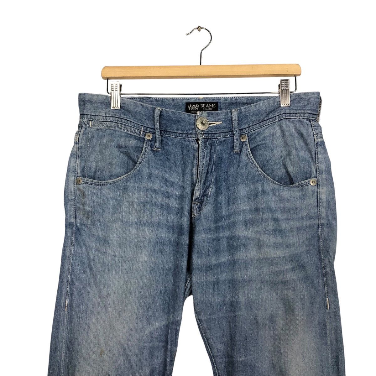 Beams Plus 📌Vintage Denim Jeans Biker Beams Heart Issey Miyake Size 34" / US 12 / IT 48 - 4 Thumbnail