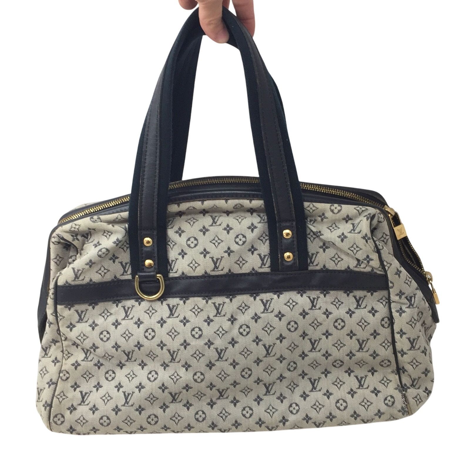 Louis Vuitton Louis‎ Vuitton Navy Monogram Mini Lin Josephine GM Satchel Size ONE SIZE - 15 Thumbnail