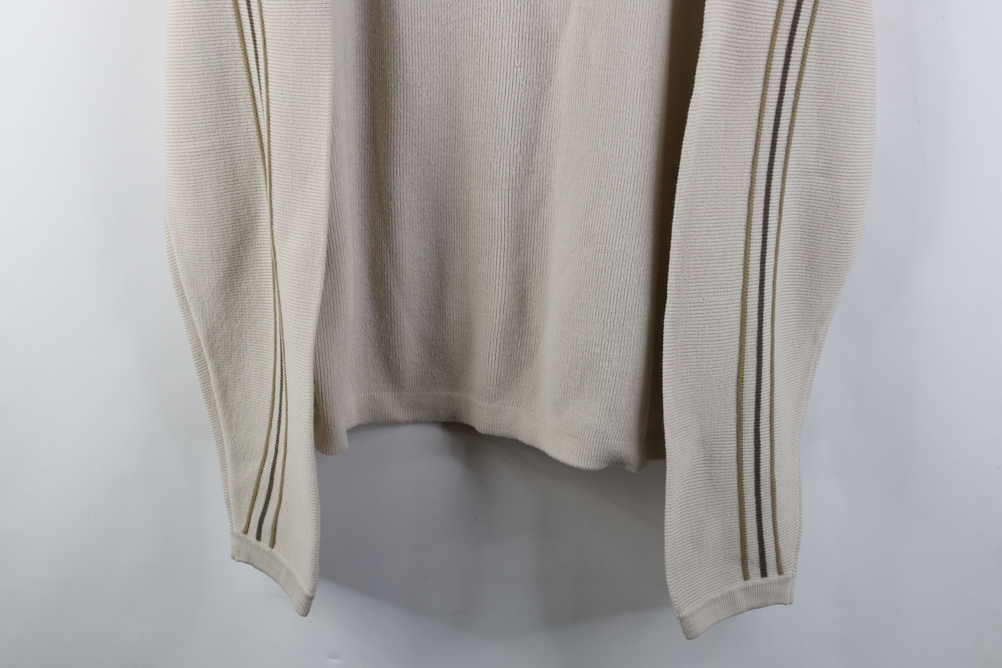 Vintage Vintage 90s Y2K Streetwear Knit Lightweight Sweater Beige Size US L / EU 52-54 / 3 - 3 Thumbnail