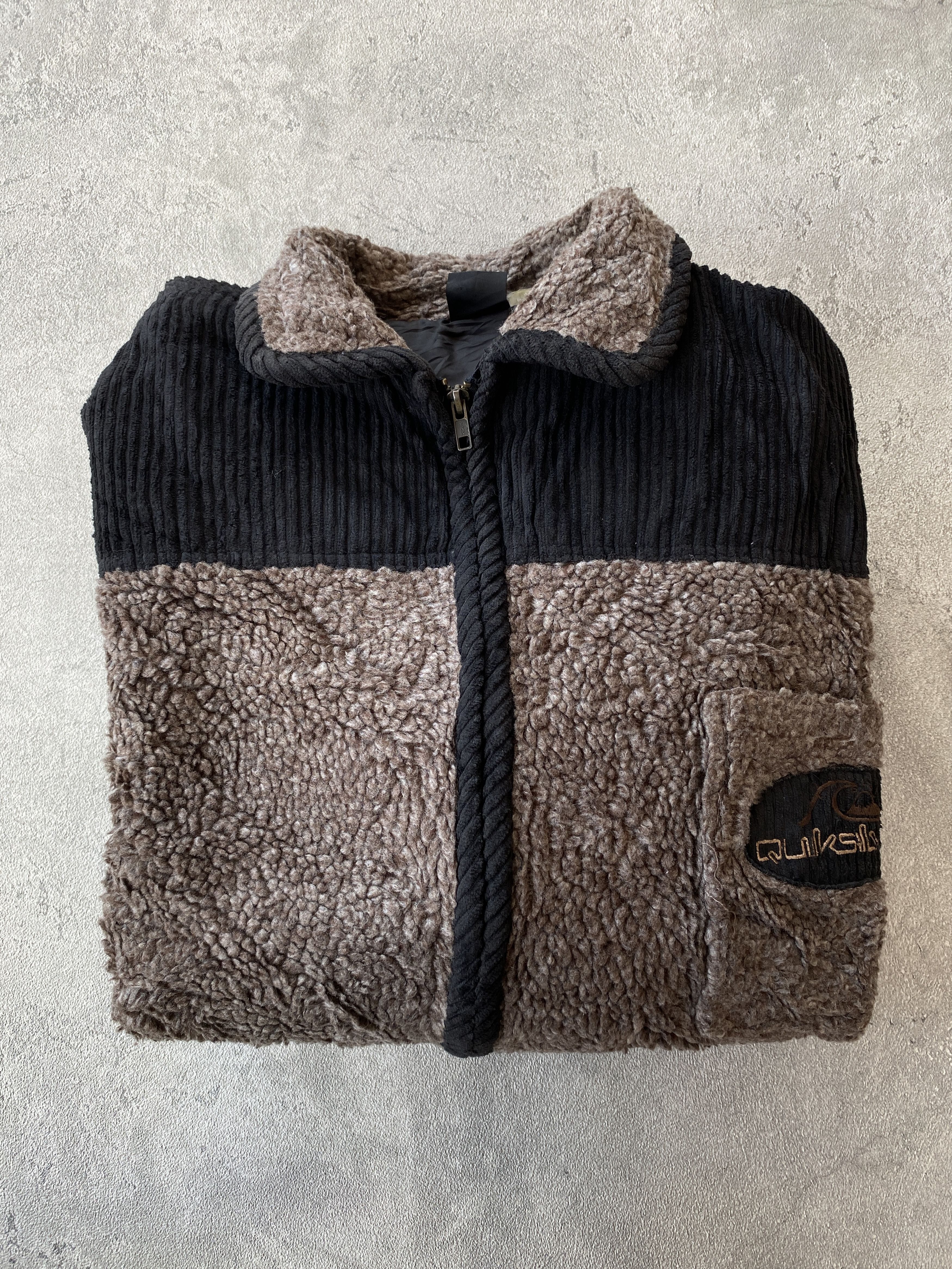 Quiksilver Rare 90's Quiksilver Teddy Fleece Corduroy Jacket Size US L / EU 52-54 / 3 - 10 Thumbnail