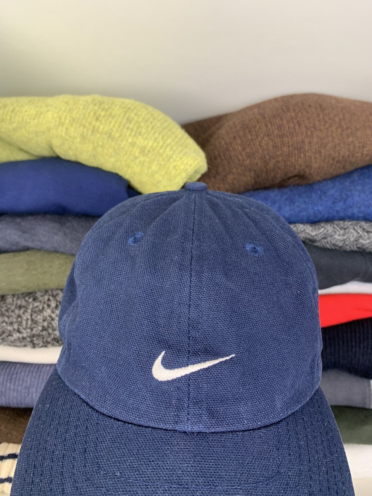 Nike × Vintage Vintage Nike Big Swoosh Cap Hat Size ONE SIZE - 9 Thumbnail